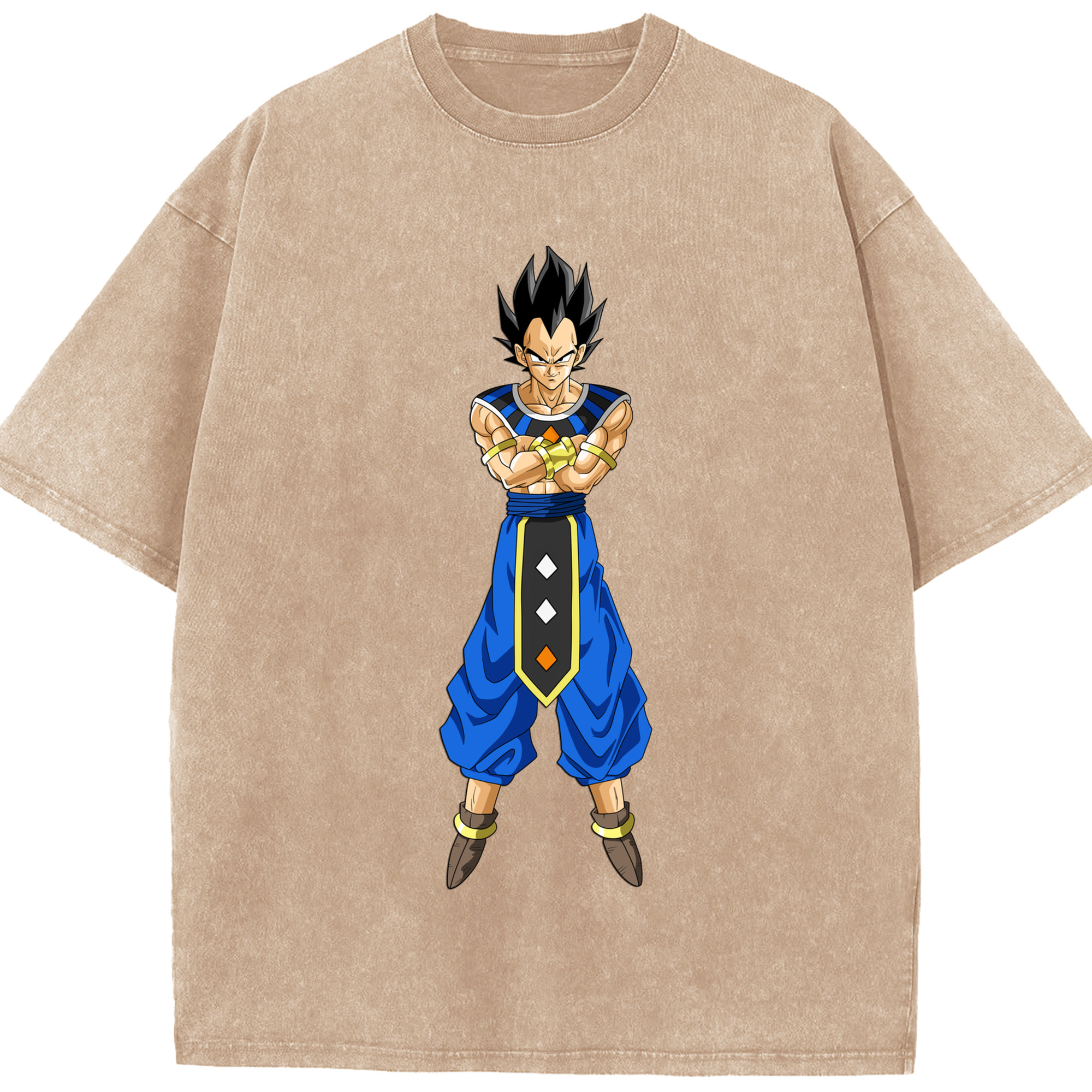 （画像用） ドラゴンボール ベジータ四世（Bejīta Yonsei）DRAGON BALL Vegeta IV 綿100% ヴィンテージ風 半袖Tシャツ（フロントプリント）