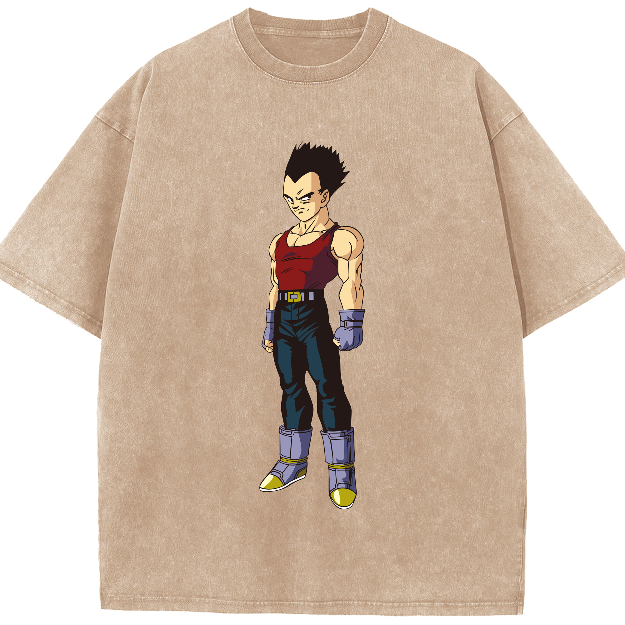 （画像用） ドラゴンボール ベジータ四世（Bejīta Yonsei）DRAGON BALL Vegeta IV 綿100% ヴィンテージ風 半袖Tシャツ（フロントプリント）