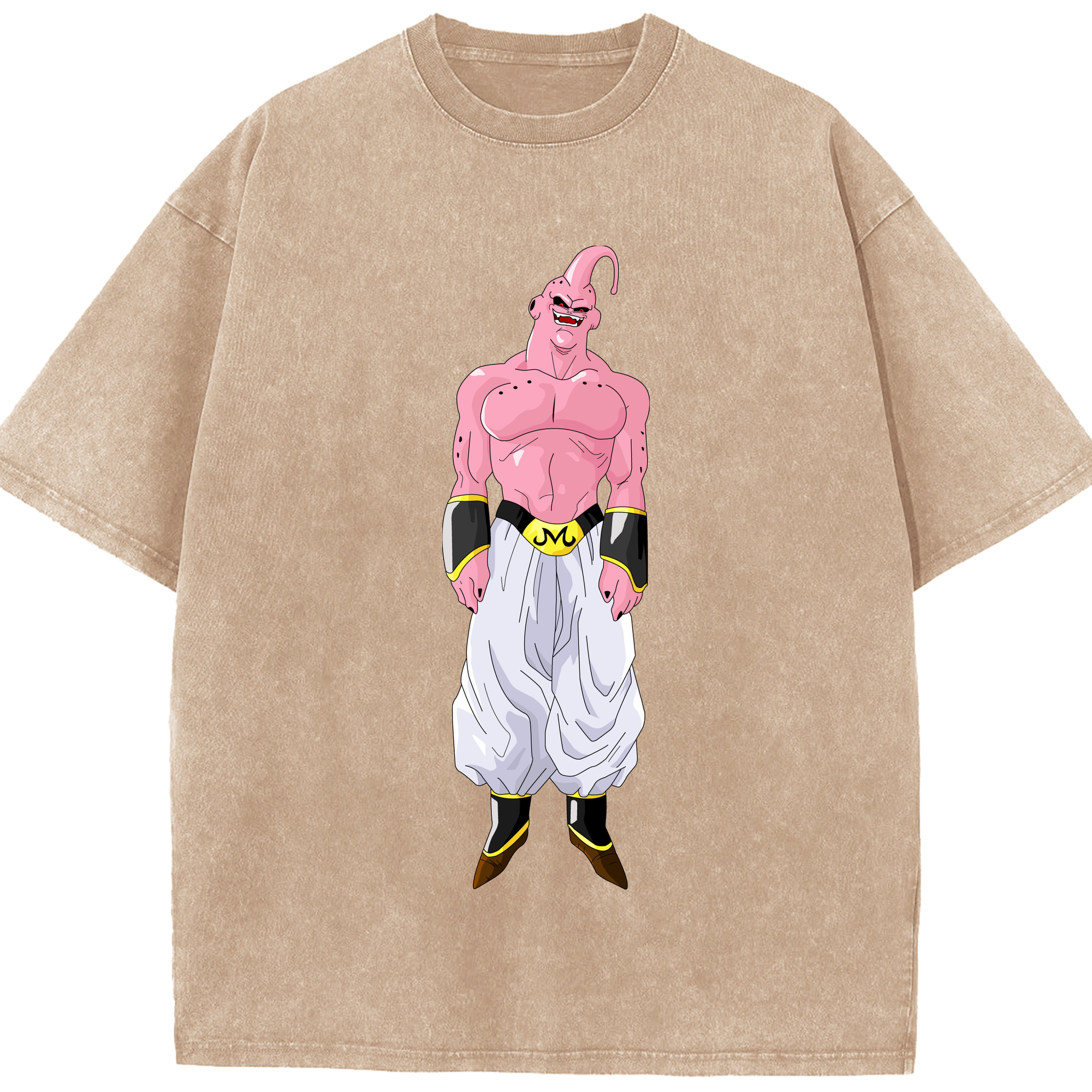 ドラゴンボール 魔人ブウ DRAGON BALL Majin Buu 綿100% ヴィンテージ風 半袖Tシャツ（フロントプリント）