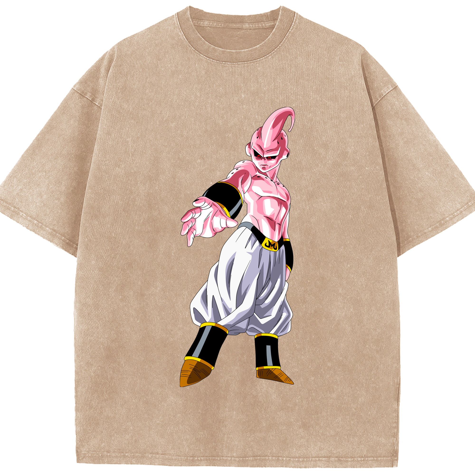 （画像用） ドラゴンボール 魔人ブウ DRAGON BALL Majin Buu 綿100% ヴィンテージ風 半袖Tシャツ（フロントプリント）