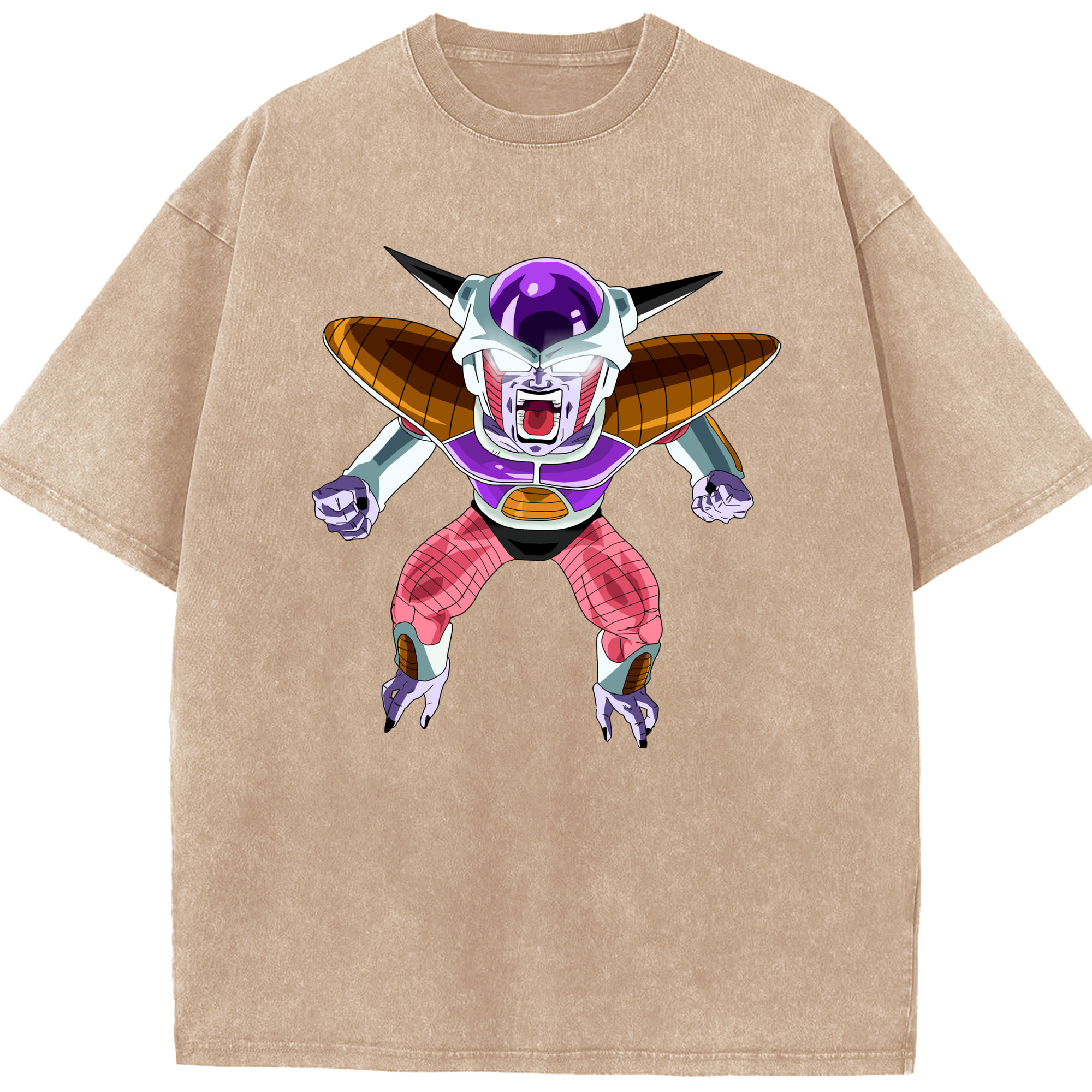 （画像用） ドラゴンボール フリーザ DRAGON BALL Frieza 綿100% ヴィンテージ風 半袖Tシャツ（フロントプリント）