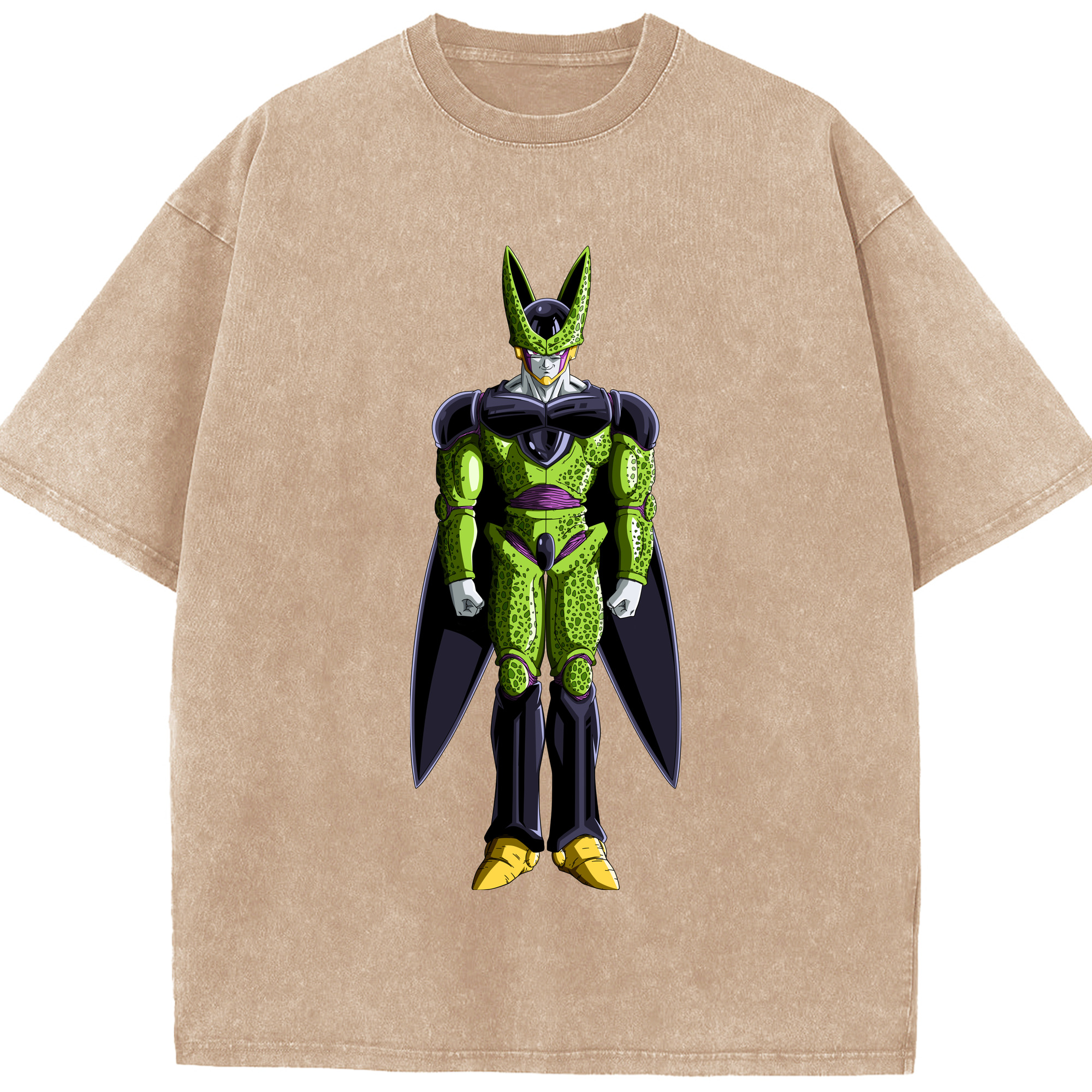（画像用） ドラゴンボール セル DRAGON BALL Cell 綿100% ヴィンテージ風 半袖Tシャツ（フロントプリント）