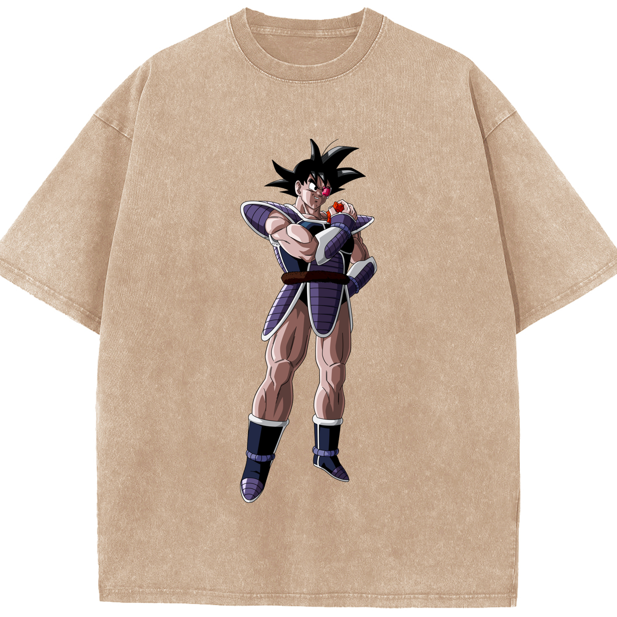 （画像用） ドラゴンボール 孫悟空（そん ごくう）Son Goku カカロット DRAGON BALL Kakarotto 綿100% ヴィンテージ風 半袖Tシャツ（フロントプリント）
