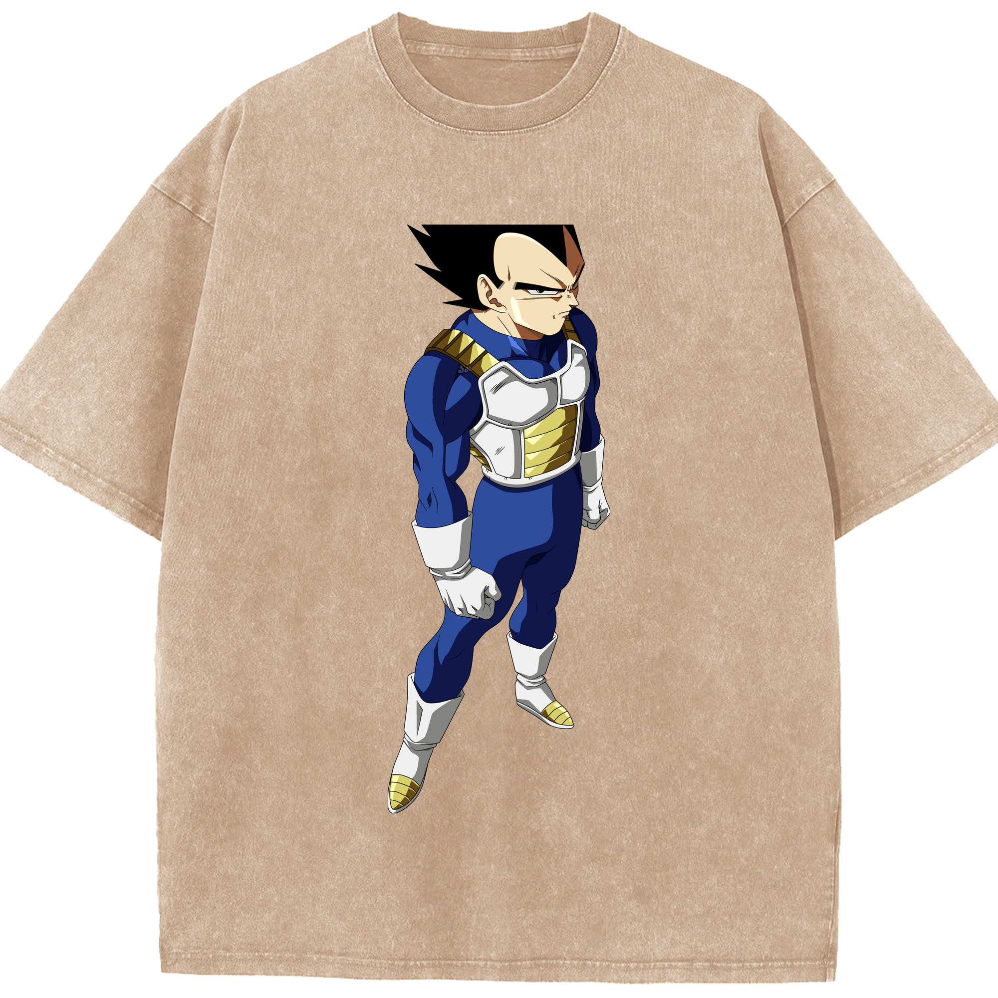 （画像用） ドラゴンボール ベジータ四世（Bejīta Yonsei）DRAGON BALL Vegeta IV 綿100% ヴィンテージ風 半袖Tシャツ（フロントプリント）