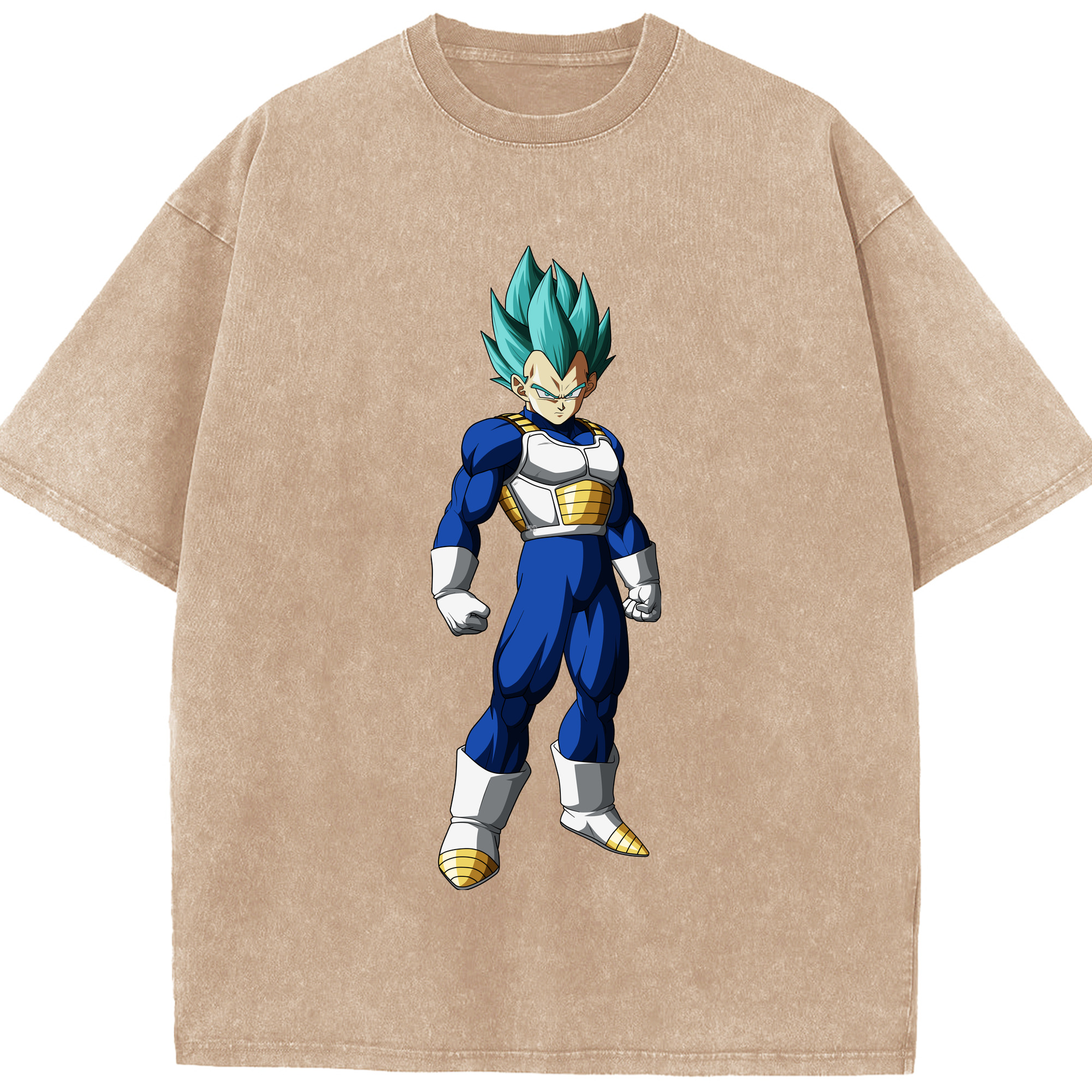 （画像用） ドラゴンボール ベジータ四世（Bejīta Yonsei）DRAGON BALL Vegeta IV 綿100% ヴィンテージ風 半袖Tシャツ（フロントプリント）
