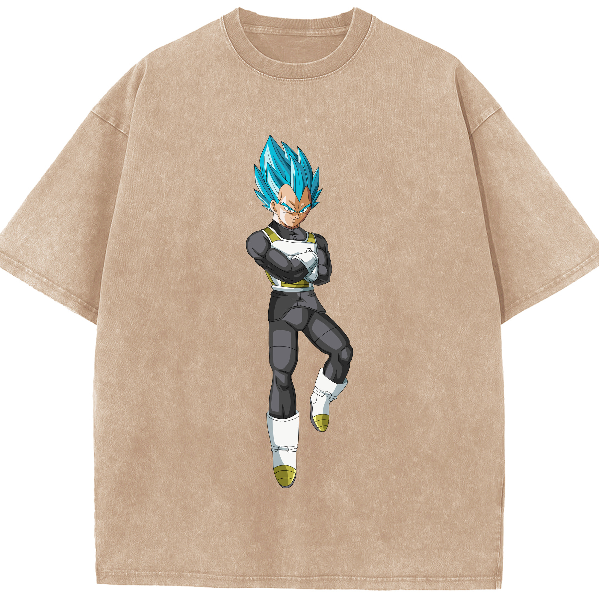 （画像用） ドラゴンボール ベジータ四世（Bejīta Yonsei）DRAGON BALL Vegeta IV 綿100% ヴィンテージ風 半袖Tシャツ（フロントプリント）