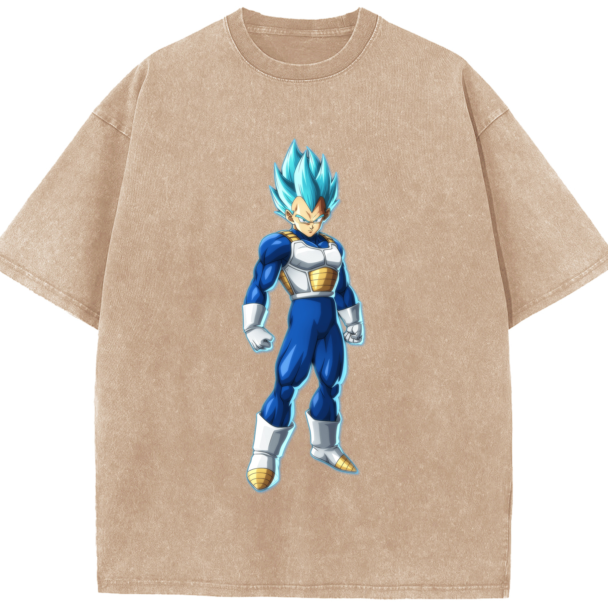 （画像用） ドラゴンボール ベジータ四世（Bejīta Yonsei）DRAGON BALL Vegeta IV 綿100% ヴィンテージ風 半袖Tシャツ（フロントプリント）