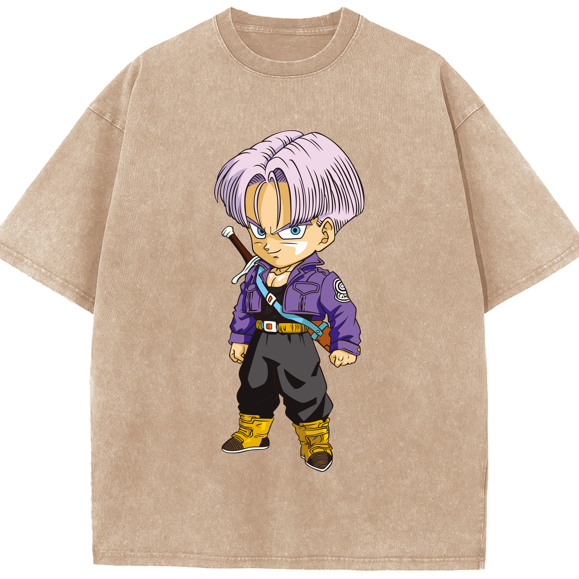 （画像用） ドラゴンボール トランクス（Torankusu）DRAGON BALL Trunks 綿100% ヴィンテージ風 半袖Tシャツ（フロントプリント）