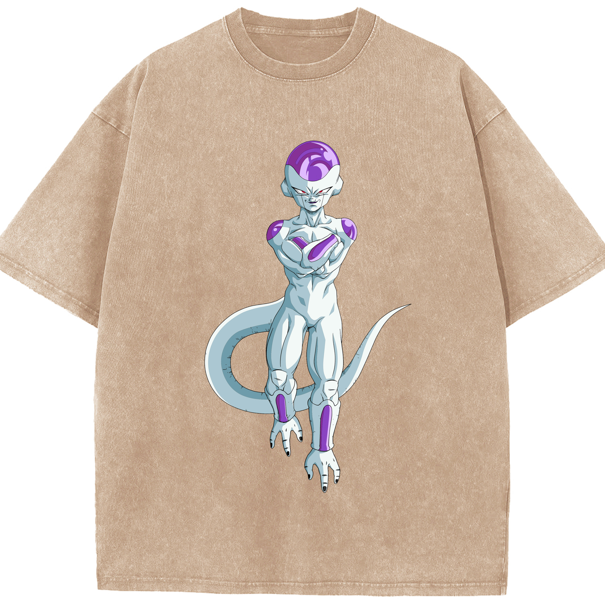 （画像用） ドラゴンボール フリーザ DRAGON BALL Frieza 綿100% ヴィンテージ風 半袖Tシャツ（フロントプリント）