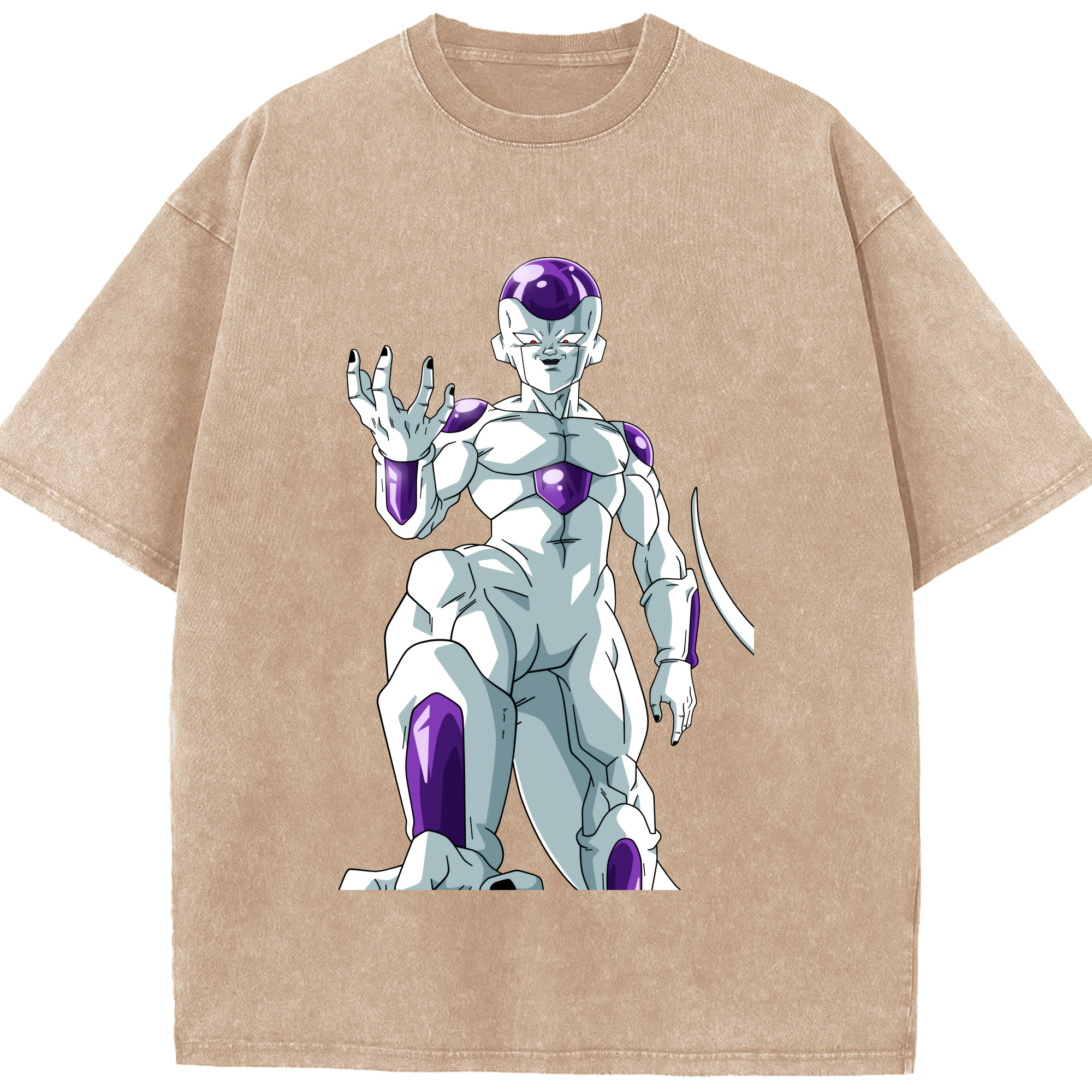 （画像用） ドラゴンボール フリーザ DRAGON BALL Frieza 綿100% ヴィンテージ風 半袖Tシャツ（フロントプリント）