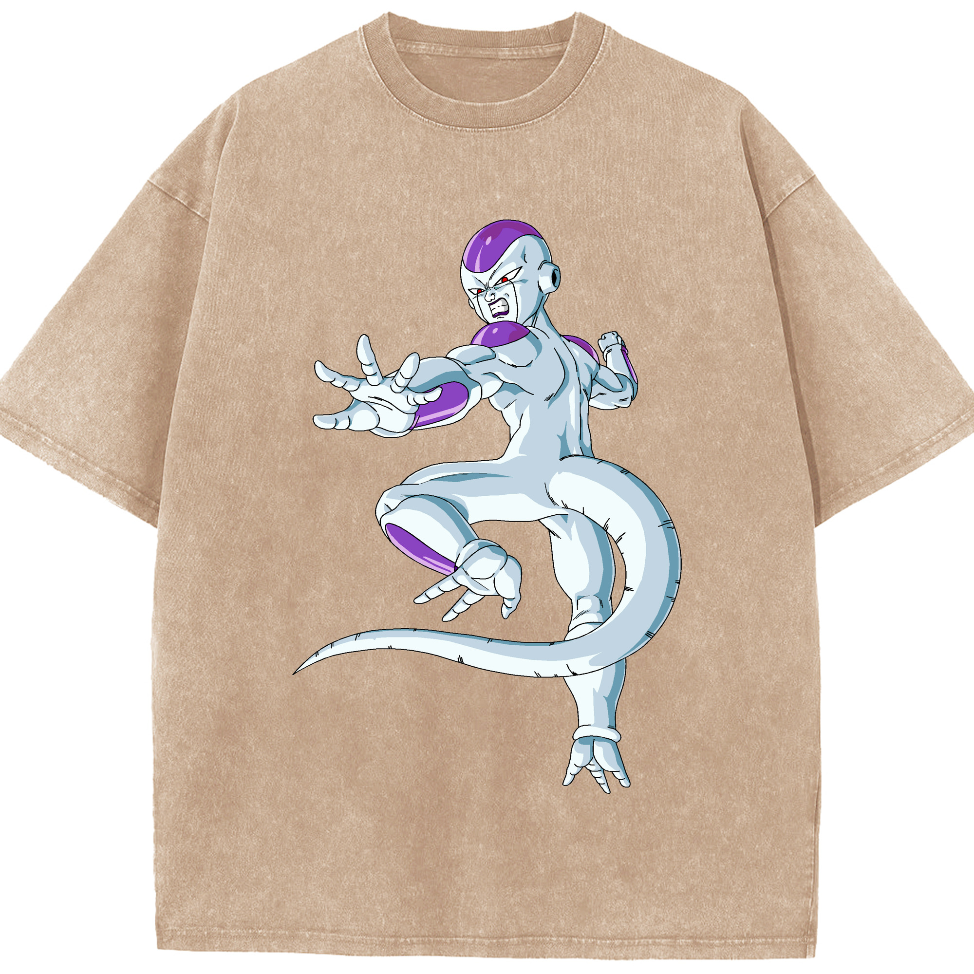 （画像用） ドラゴンボール フリーザ DRAGON BALL Frieza 綿100% ヴィンテージ風 半袖Tシャツ（フロントプリント）