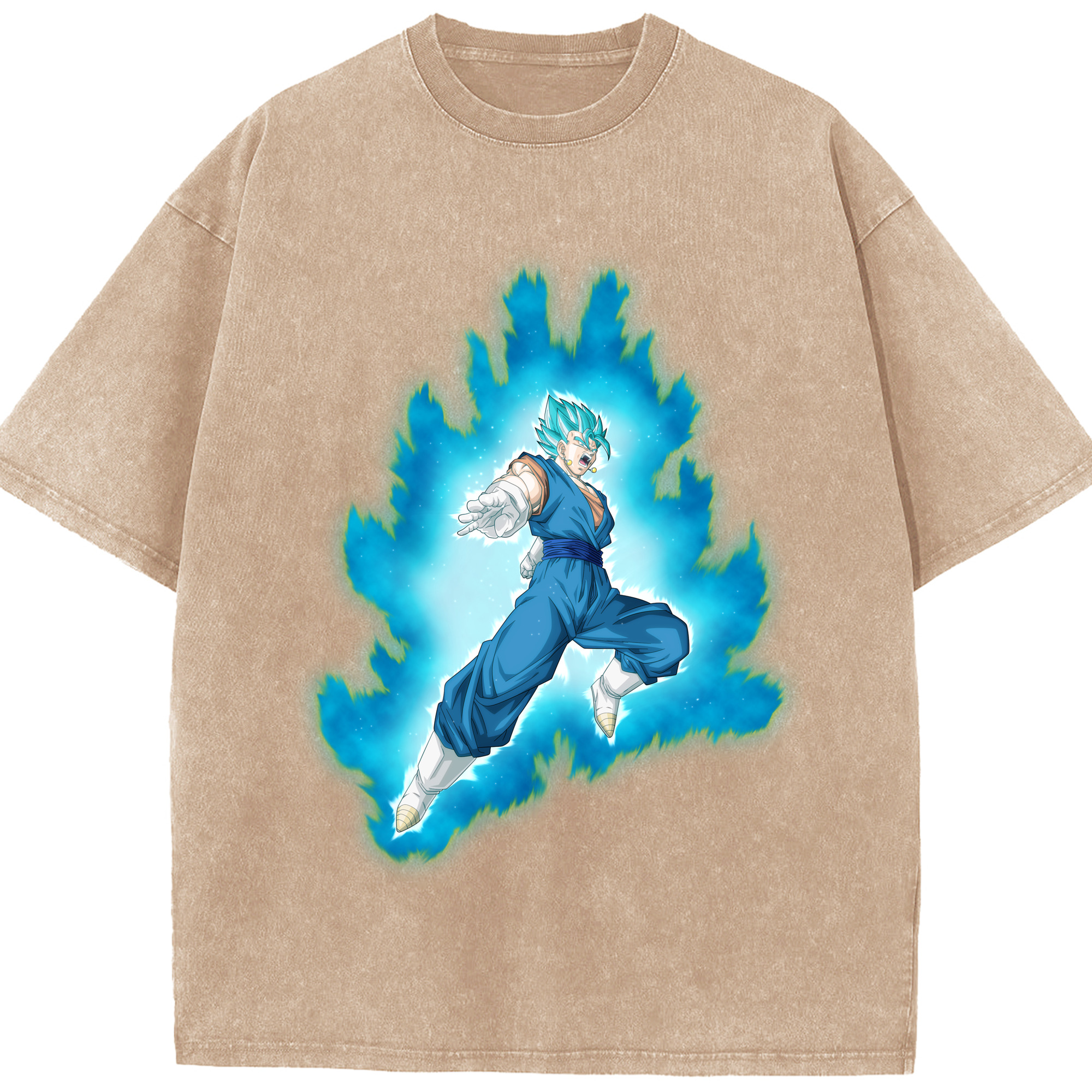 （画像用） ドラゴンボール ベジット DRAGON BALL Vegetto 綿100% ヴィンテージ風 半袖Tシャツ（フロントプリント）
