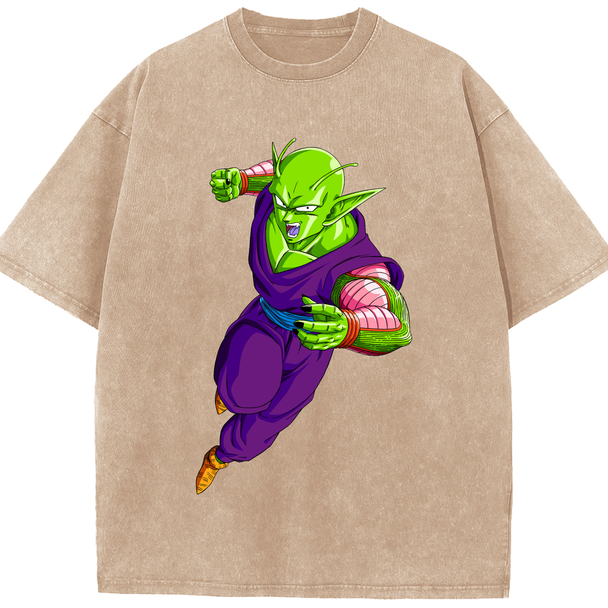 （画像用） ドラゴンボール ピッコロ DRAGON BALL Piccolo 綿100% ヴィンテージ風 半袖Tシャツ（フロントプリント）