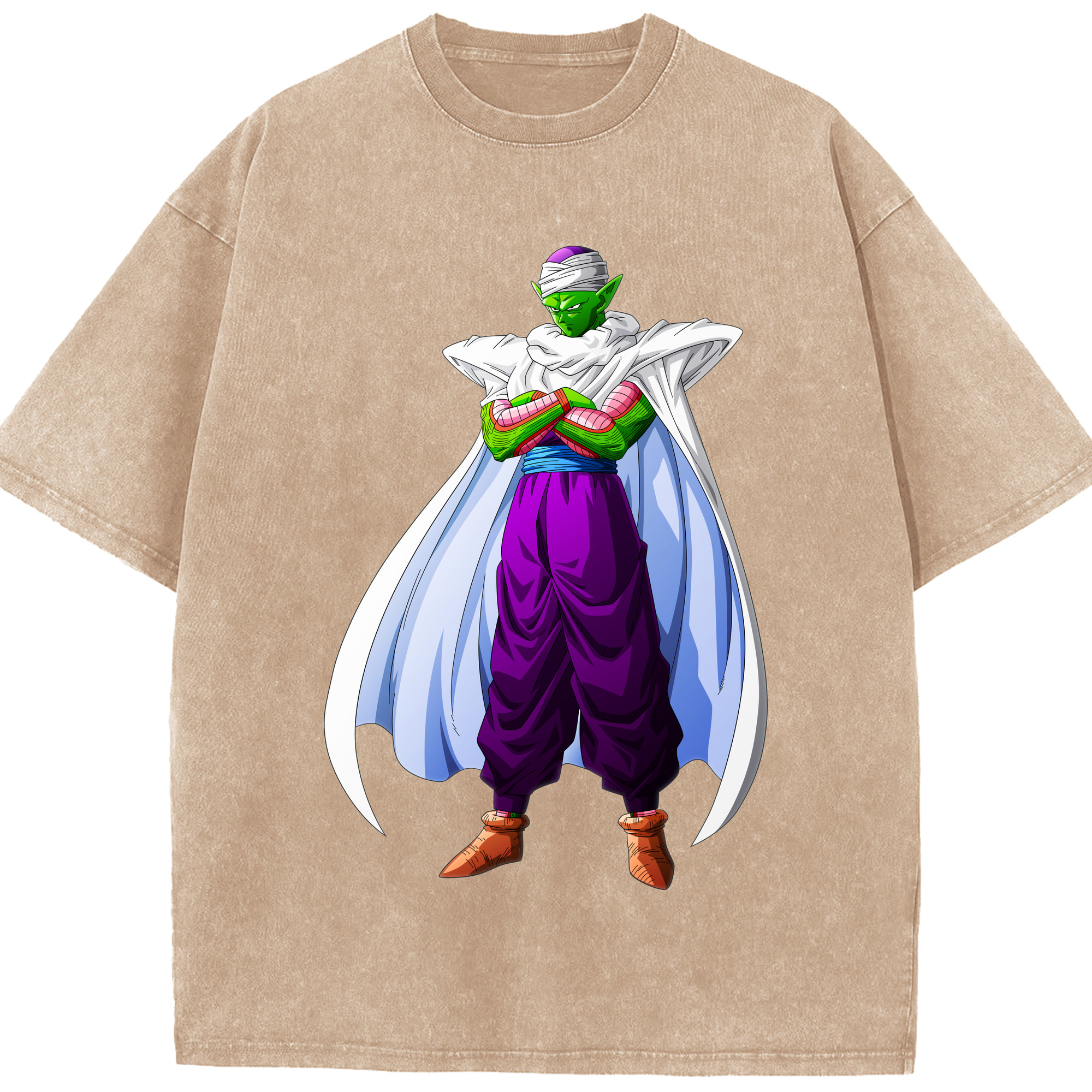 （画像用） ドラゴンボール ピッコロ DRAGON BALL Piccolo 綿100% ヴィンテージ風 半袖Tシャツ（フロントプリント）