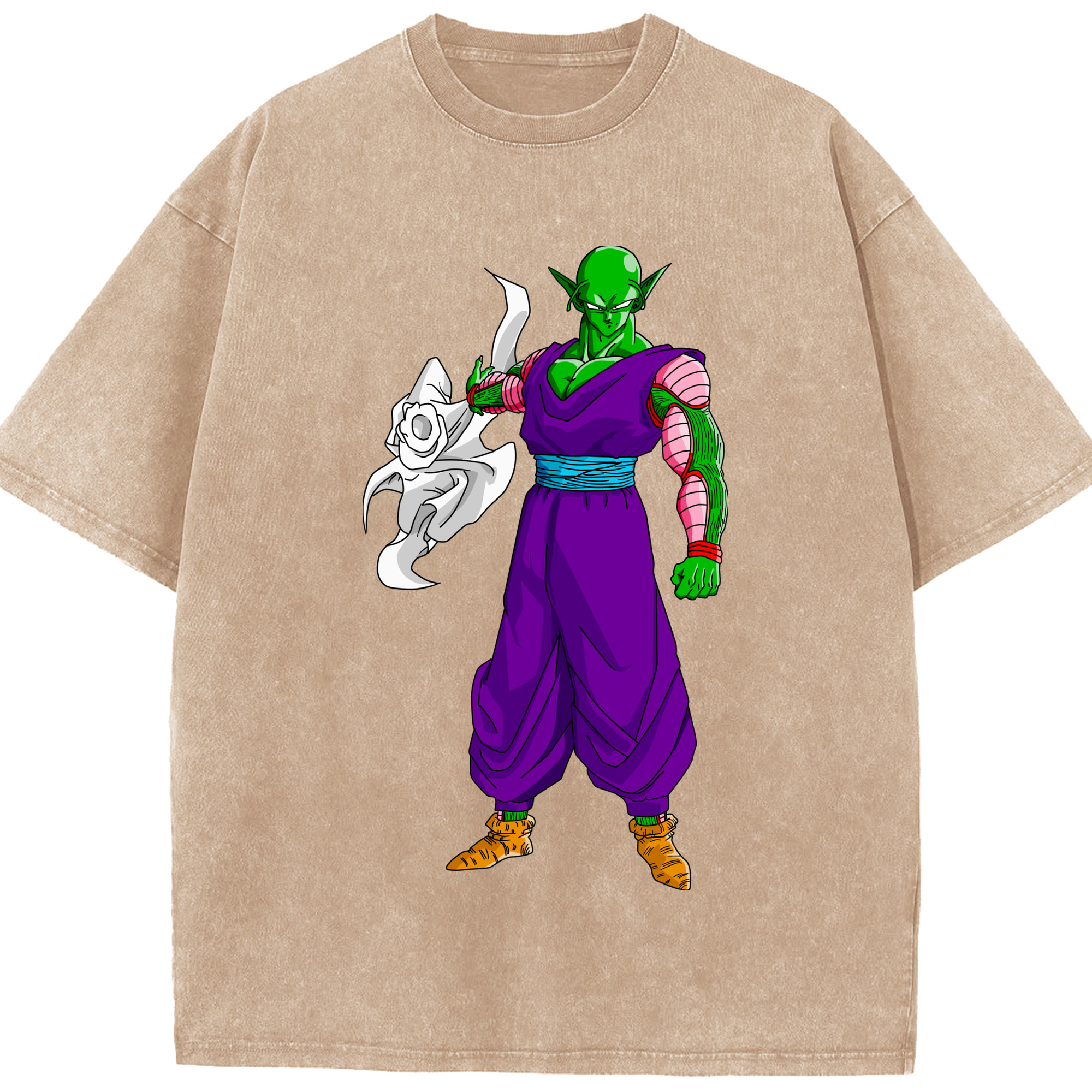 （画像用） ドラゴンボール ピッコロ DRAGON BALL Piccolo 綿100% ヴィンテージ風 半袖Tシャツ（フロントプリント）