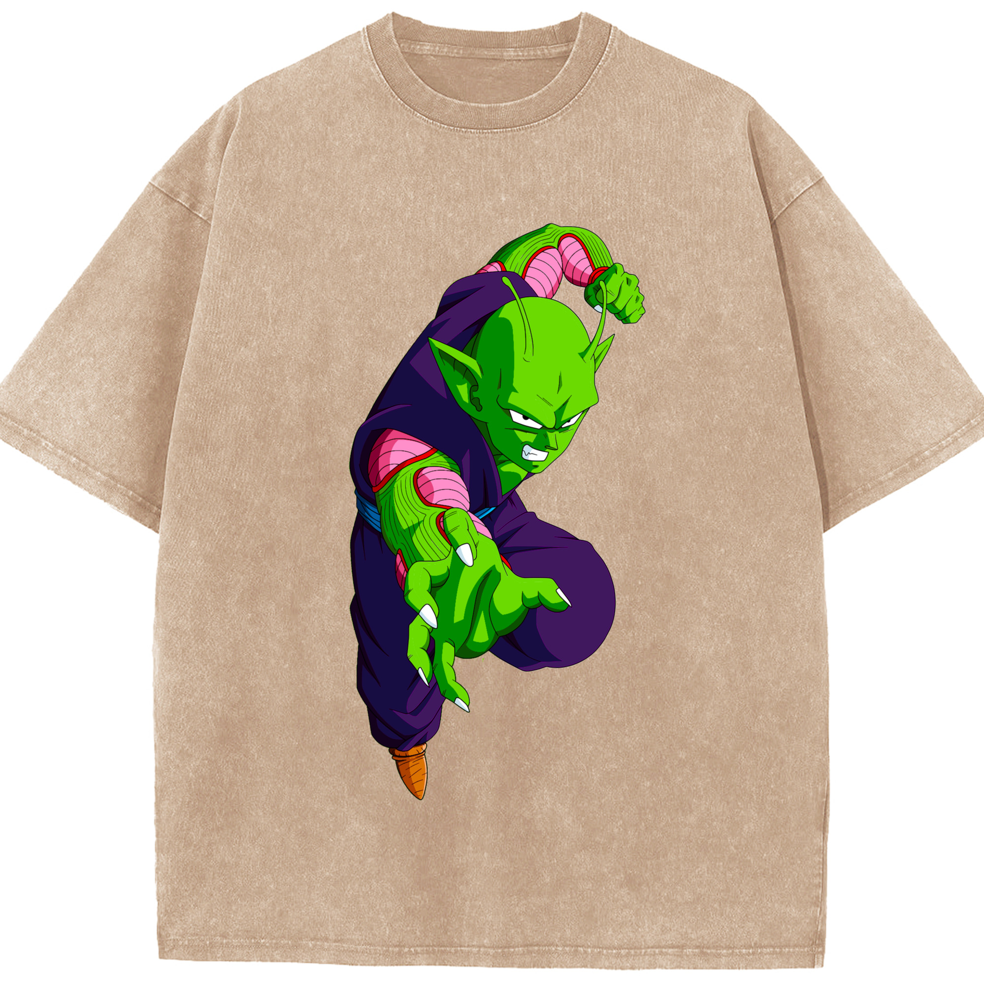 （画像用） ドラゴンボール ピッコロ DRAGON BALL Piccolo 綿100% ヴィンテージ風 半袖Tシャツ（フロントプリント）