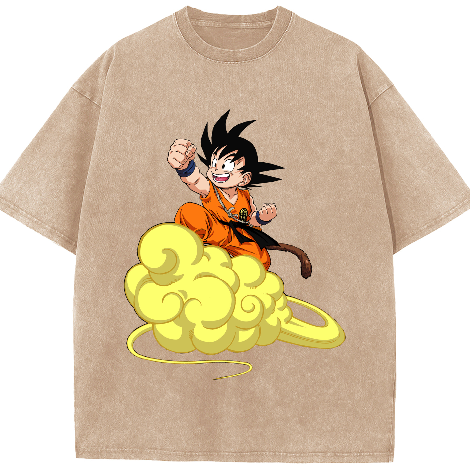 ドラゴンボール 孫悟空（そん ごくう）Son Goku カカロット DRAGON BALL Kakarotto 綿100% ヴィンテージ風 半袖Tシャツ（フロントプリント）