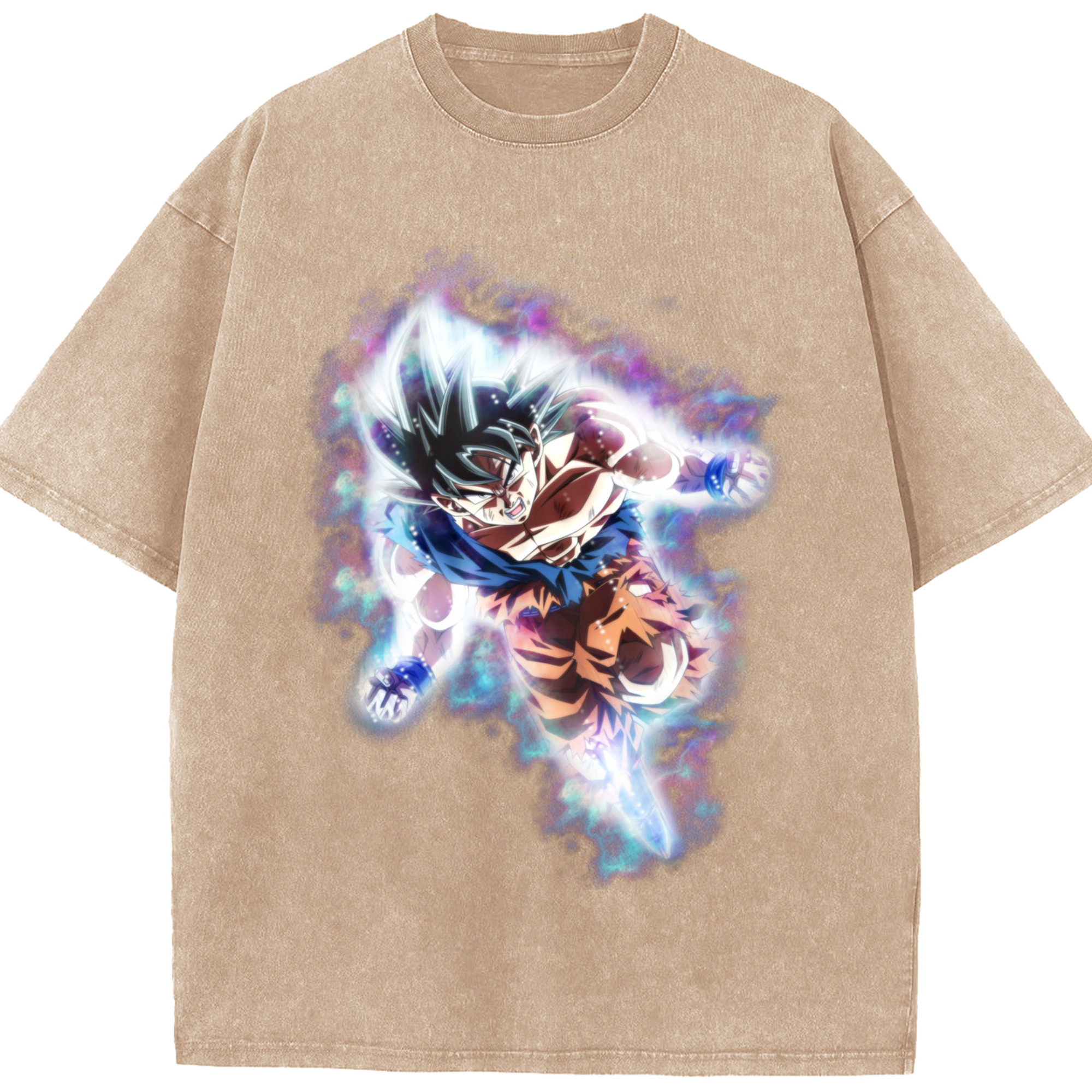 （画像用） ドラゴンボール 孫悟空（そん ごくう）Son Goku カカロット DRAGON BALL Kakarotto 綿100% ヴィンテージ風 半袖Tシャツ（フロントプリント）