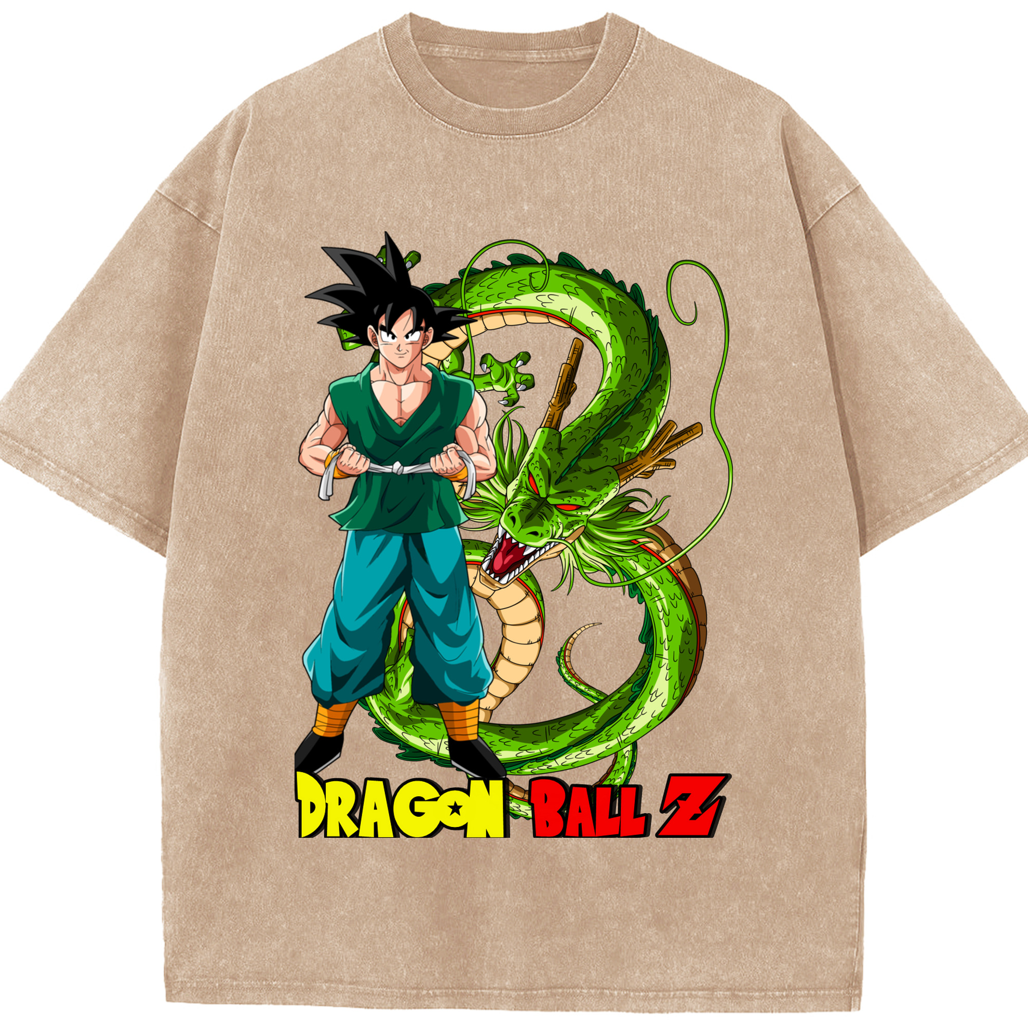 ドラゴンボール 孫悟空（そん ごくう）Son Goku カカロット DRAGON BALL Kakarotto 綿100% ヴィンテージ風 半袖Tシャツ（フロントプリント）