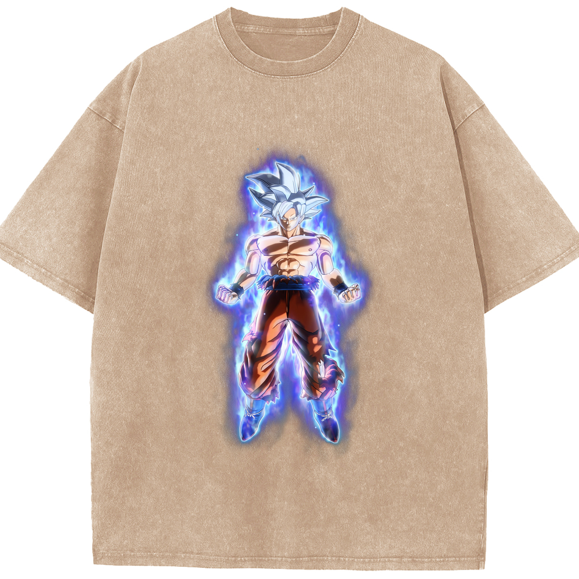 （画像用） ドラゴンボール 孫悟空（そん ごくう）Son Goku カカロット DRAGON BALL Kakarotto 綿100% ヴィンテージ風 半袖Tシャツ（フロントプリント）
