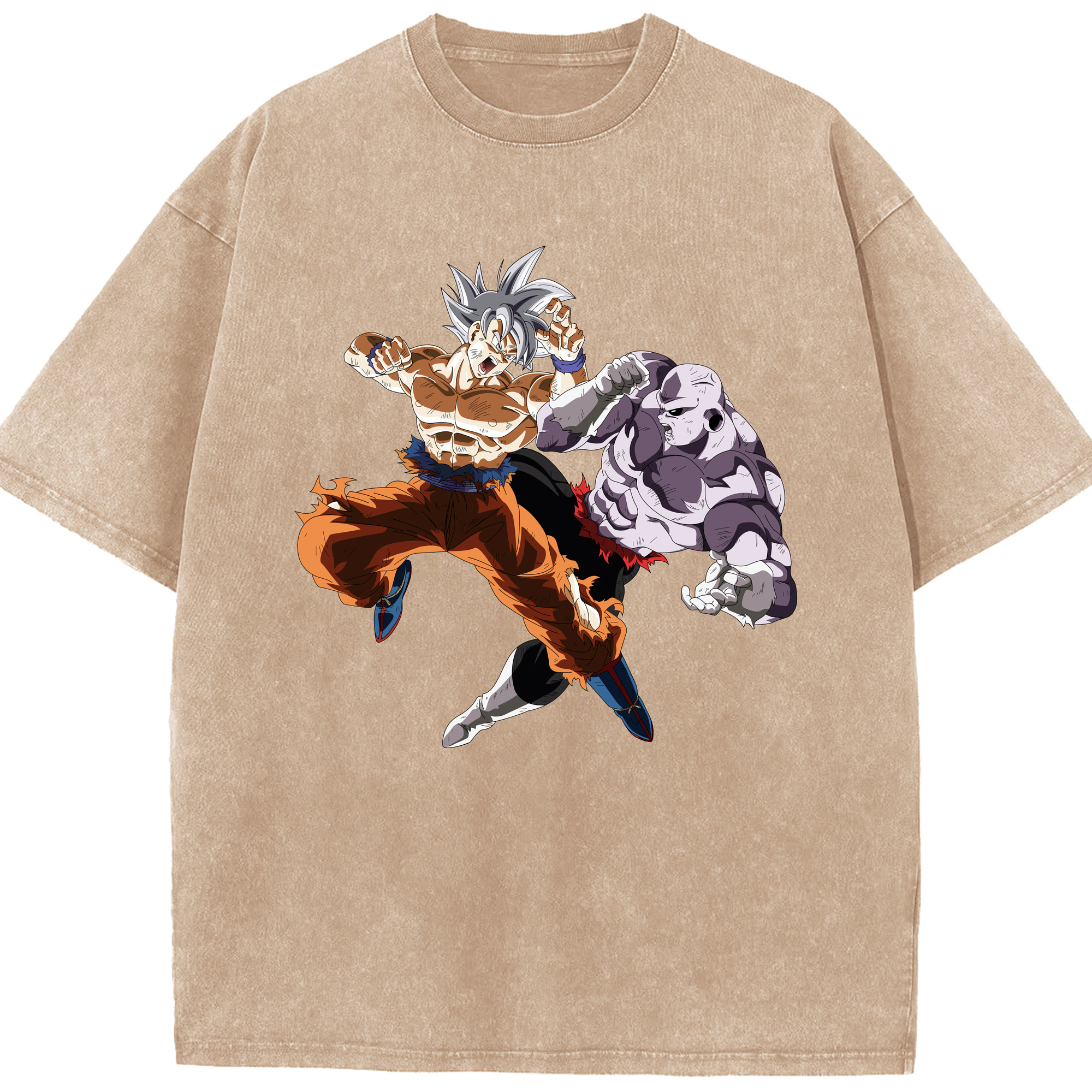 （画像用） ドラゴンボール 孫悟空（そん ごくう）Son Goku カカロット DRAGON BALL Kakarotto 綿100% ヴィンテージ風 半袖Tシャツ（フロントプリント）