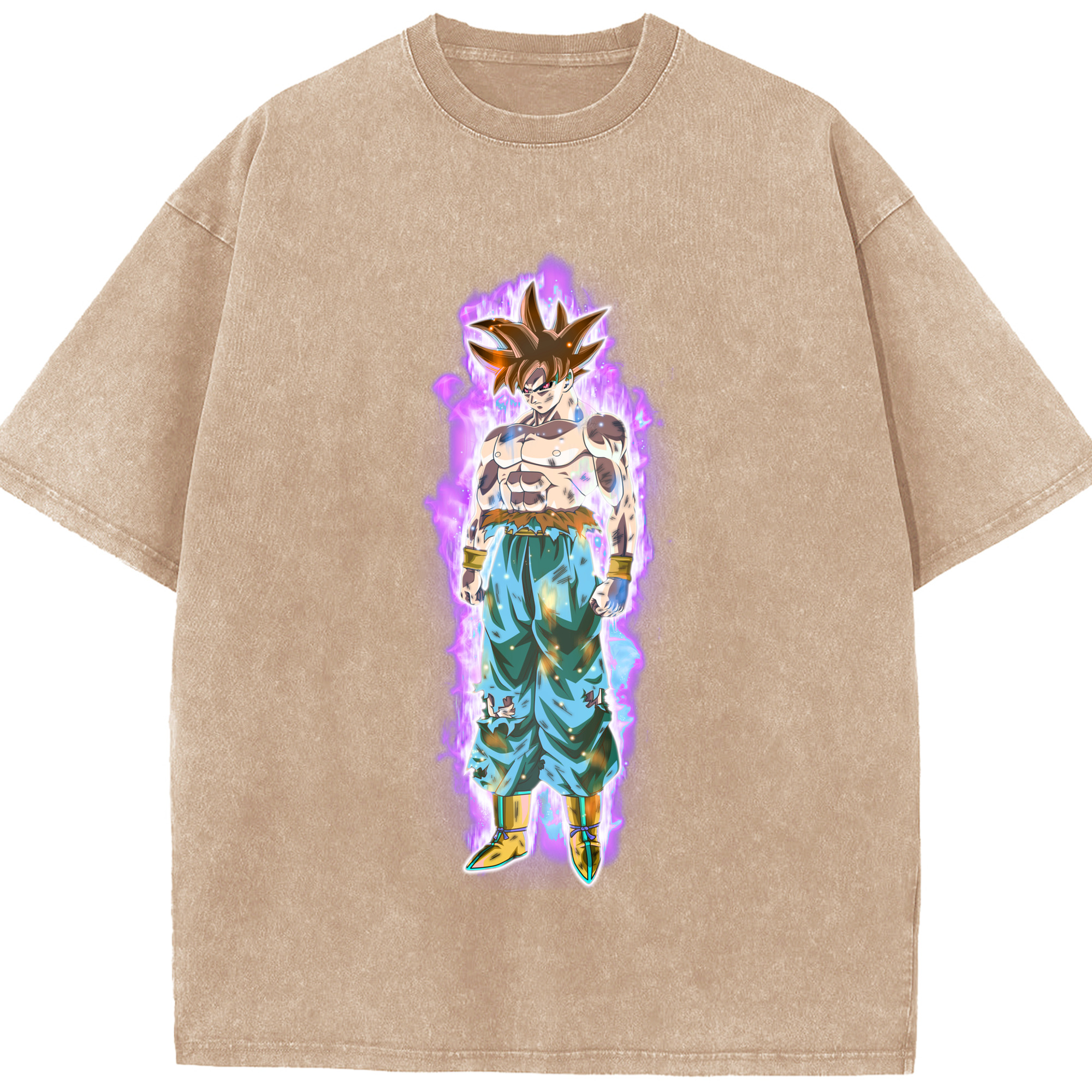 ドラゴンボール 孫悟空（そん ごくう）Son Goku カカロット DRAGON BALL Kakarotto 綿100% ヴィンテージ風 半袖Tシャツ（フロントプリント）