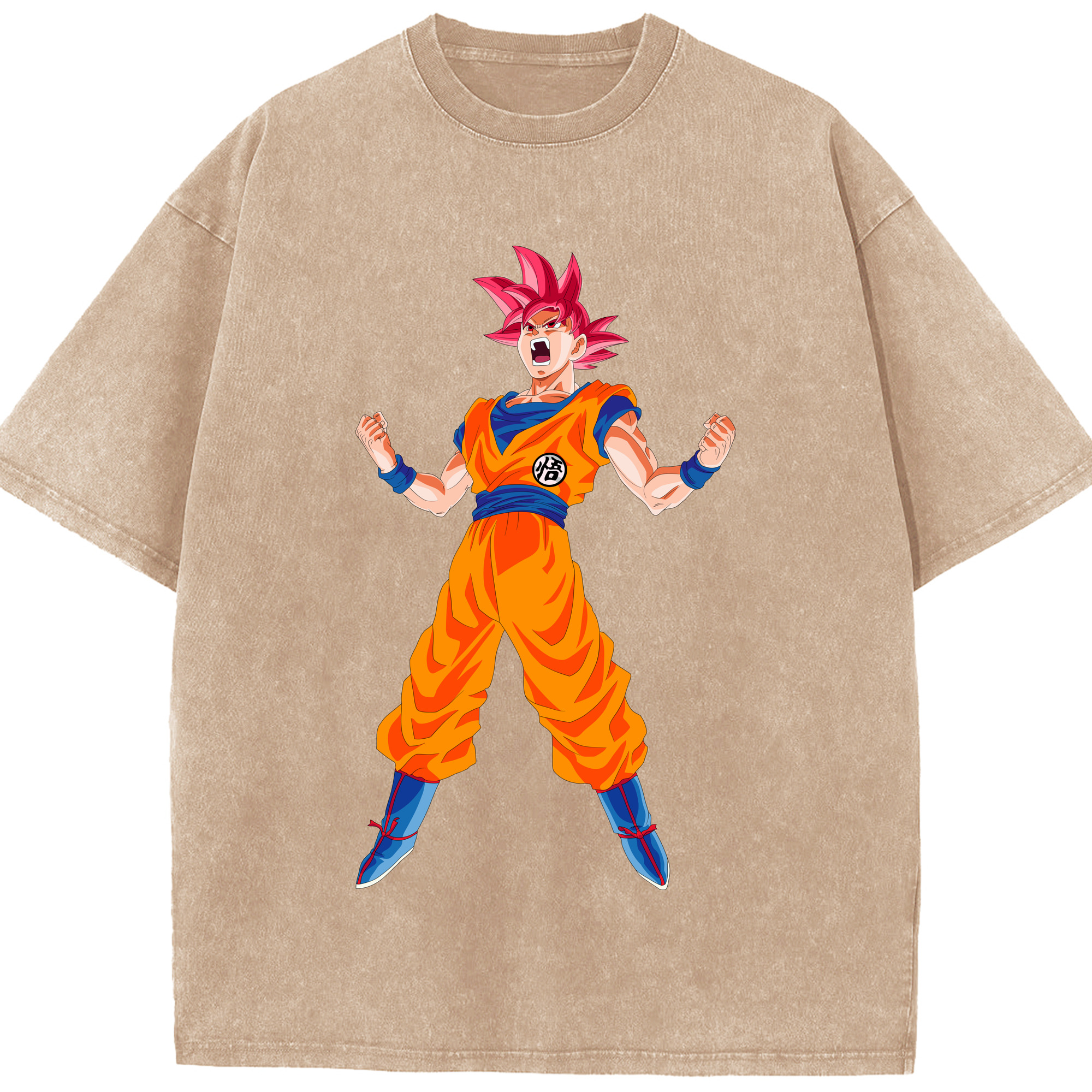 ドラゴンボール 孫悟空（そん ごくう）Son Goku カカロット DRAGON BALL Kakarotto 綿100% ヴィンテージ風 半袖Tシャツ（フロントプリント）