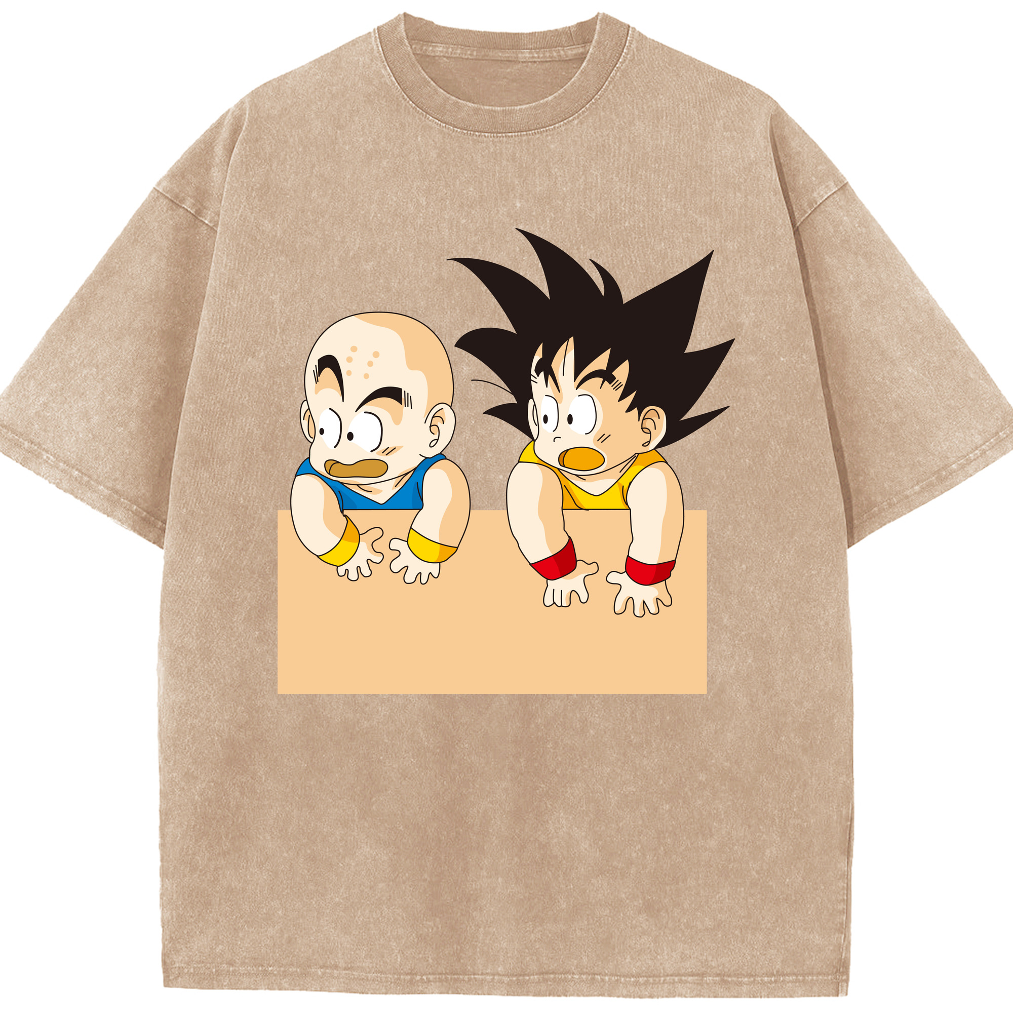 （画像用） ドラゴンボール 孫悟空（そん ごくう）Son Goku カカロット DRAGON BALL Kakarotto 綿100% ヴィンテージ風 半袖Tシャツ（フロントプリント）