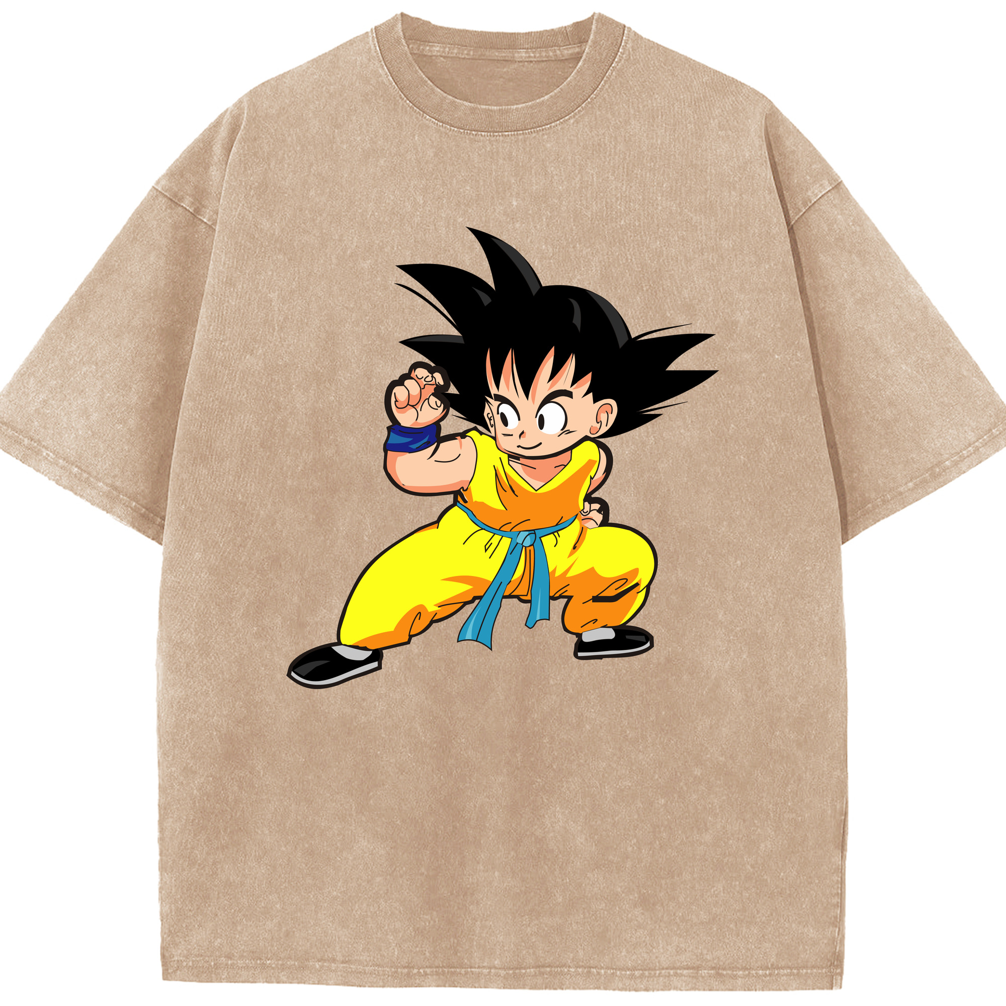 ドラゴンボール 孫悟空（そん ごくう）Son Goku カカロット DRAGON BALL Kakarotto 綿100% ヴィンテージ風 半袖Tシャツ（フロントプリント）