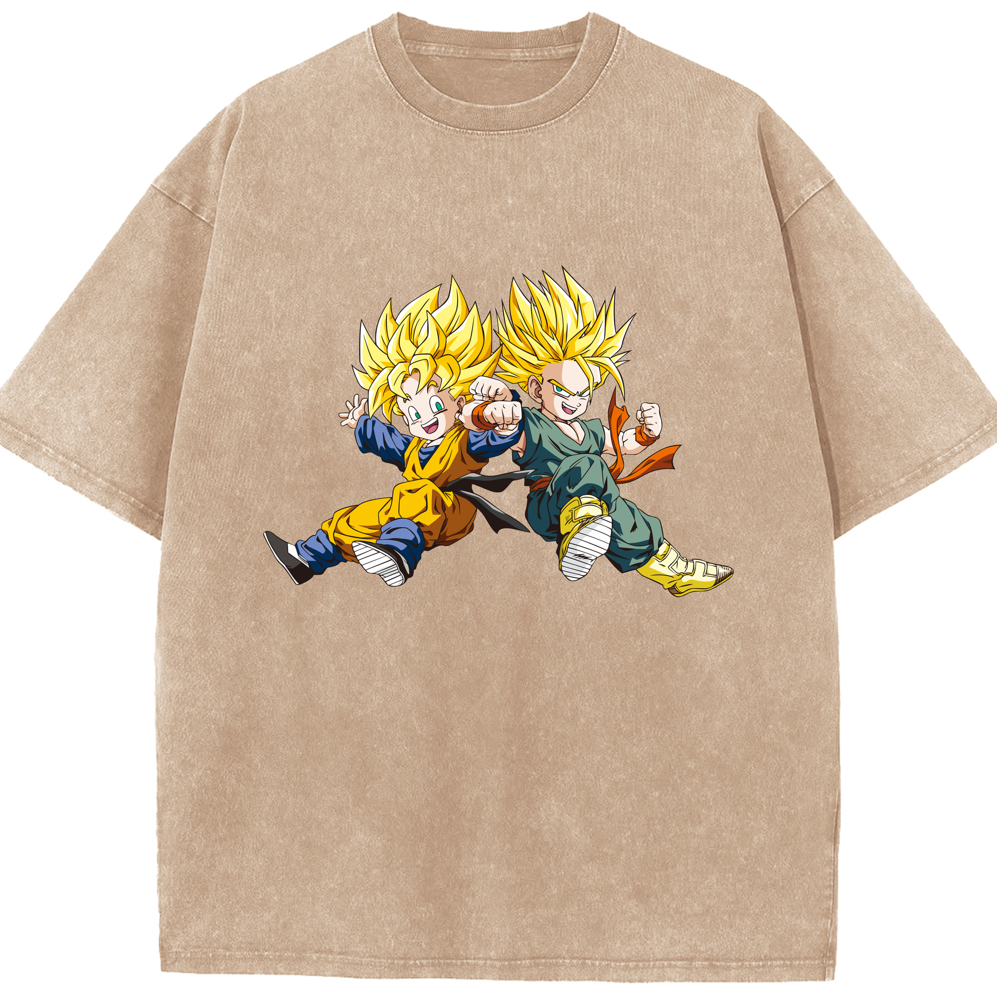 ドラゴンボール 孫悟空（そん ごくう）Son Goku カカロット DRAGON BALL Kakarotto 綿100% ヴィンテージ風 半袖Tシャツ（フロントプリント）