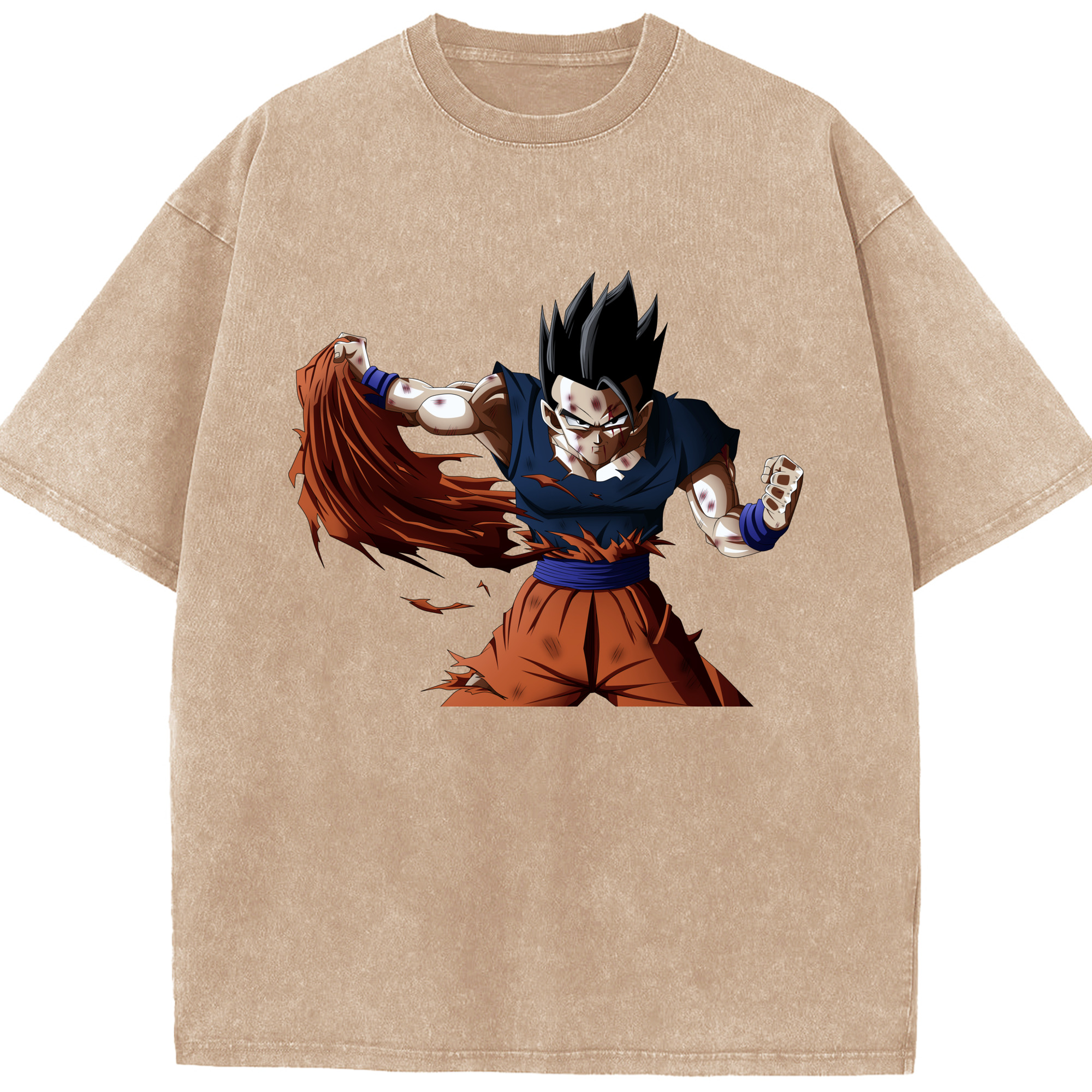 （画像用） ドラゴンボール ベジータ四世（Bejīta Yonsei）DRAGON BALL Vegeta IV 綿100% ヴィンテージ風 半袖Tシャツ（フロントプリント）