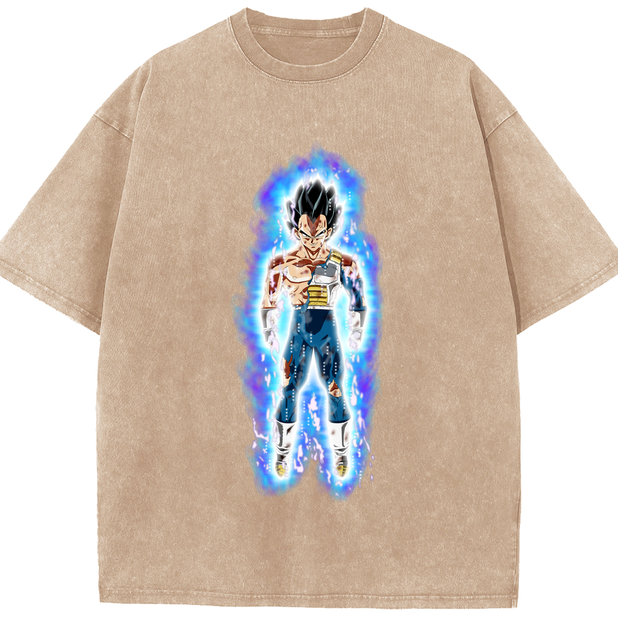 （画像用） ドラゴンボール ベジータ四世（Bejīta Yonsei）DRAGON BALL Vegeta IV 綿100% ヴィンテージ風 半袖Tシャツ（フロントプリント）