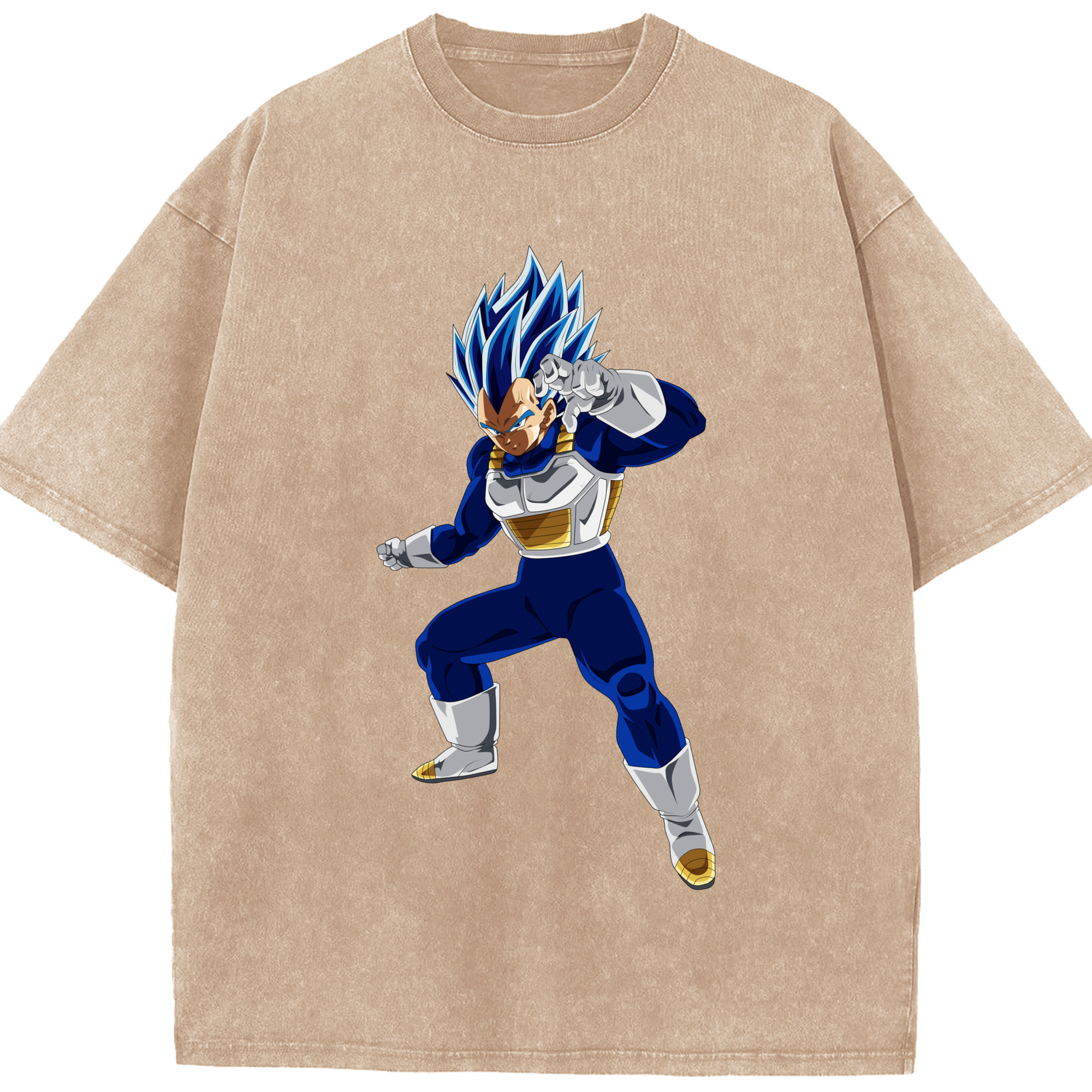 （画像用） ドラゴンボール ベジータ四世（Bejīta Yonsei）DRAGON BALL Vegeta IV 綿100% ヴィンテージ風 半袖Tシャツ（フロントプリント）