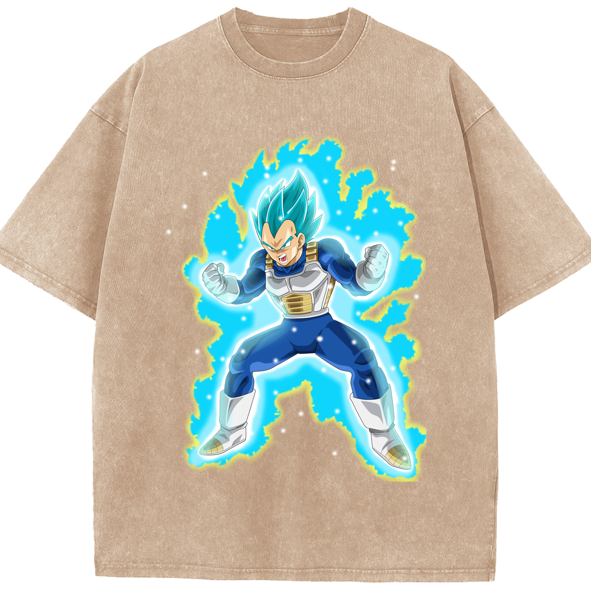 （画像用） ドラゴンボール ベジータ四世（Bejīta Yonsei）DRAGON BALL Vegeta IV 綿100% ヴィンテージ風 半袖Tシャツ（フロントプリント）