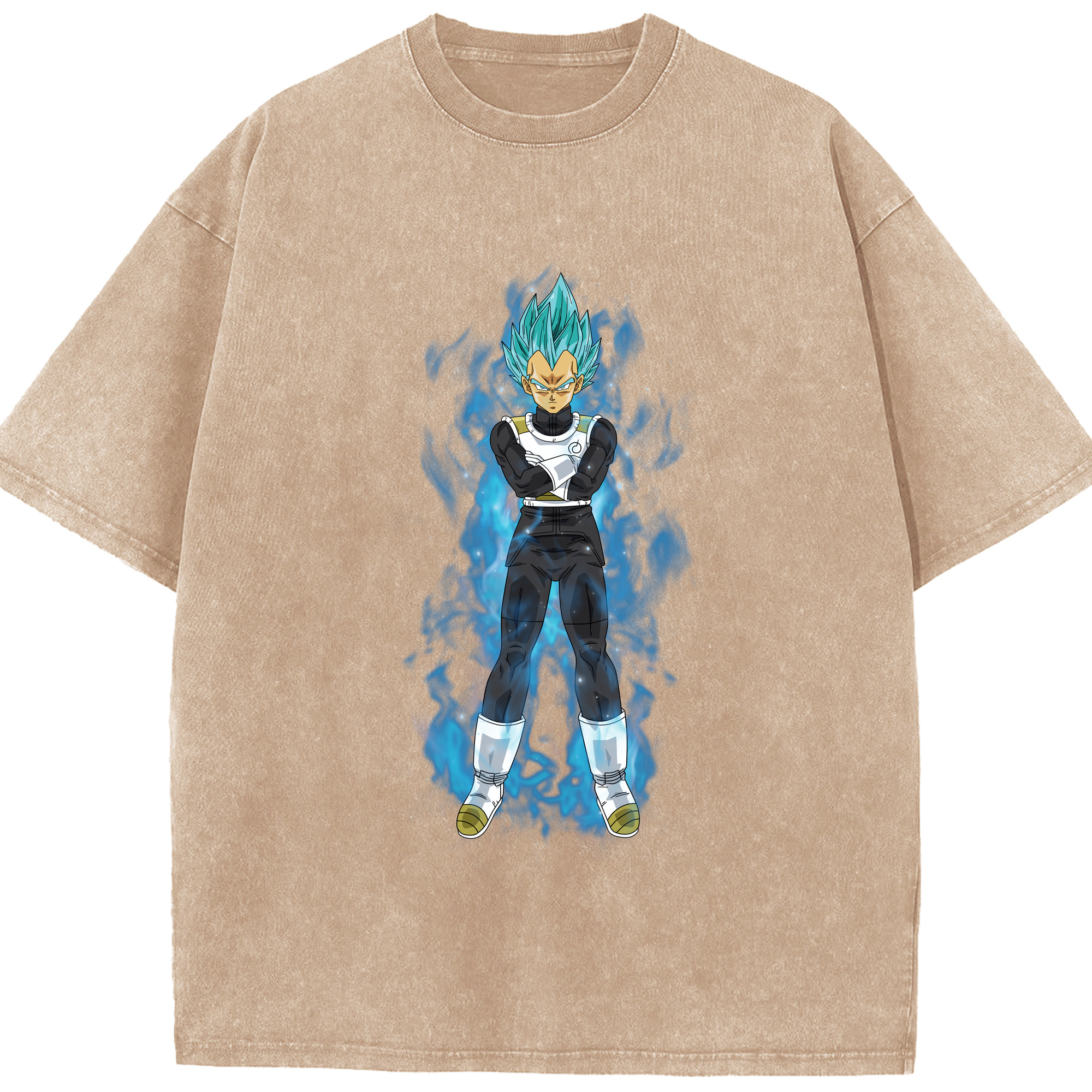 （画像用） ドラゴンボール ベジータ四世（Bejīta Yonsei）DRAGON BALL Vegeta IV 綿100% ヴィンテージ風 半袖Tシャツ（フロントプリント）