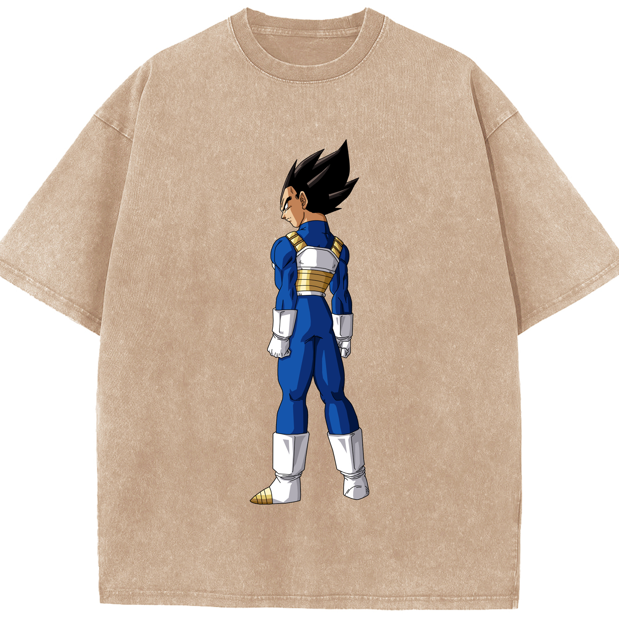 （画像用） ドラゴンボール ベジータ四世（Bejīta Yonsei）DRAGON BALL Vegeta IV 綿100% ヴィンテージ風 半袖Tシャツ（フロントプリント）