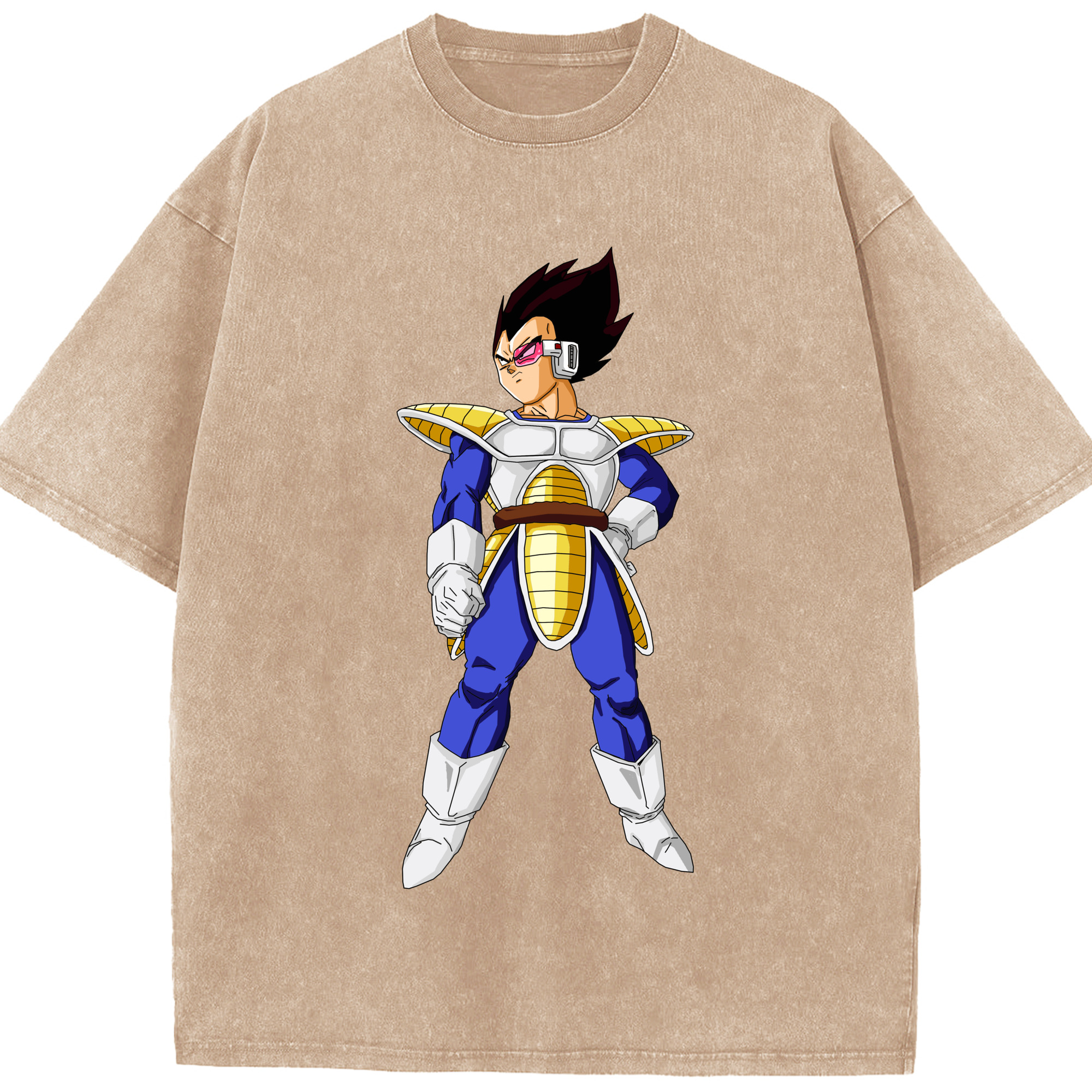 （画像用） ドラゴンボール ベジータ四世（Bejīta Yonsei）DRAGON BALL Vegeta IV 綿100% ヴィンテージ風 半袖Tシャツ（フロントプリント）