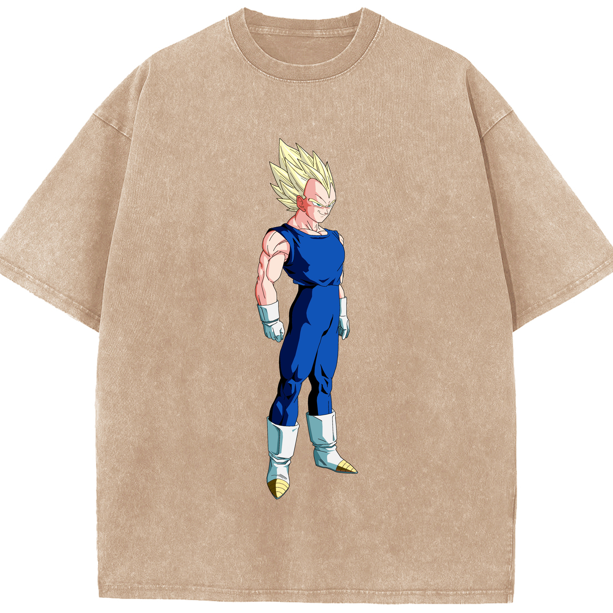 （画像用） ドラゴンボール ベジータ四世（Bejīta Yonsei）DRAGON BALL Vegeta IV 綿100% ヴィンテージ風 半袖Tシャツ（フロントプリント）