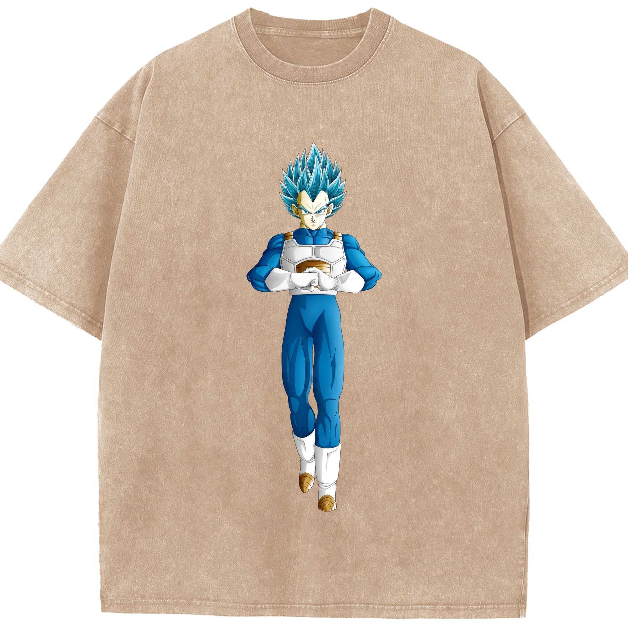 （画像用） ドラゴンボール ベジータ四世（Bejīta Yonsei）DRAGON BALL Vegeta IV 綿100% ヴィンテージ風 半袖Tシャツ（フロントプリント）