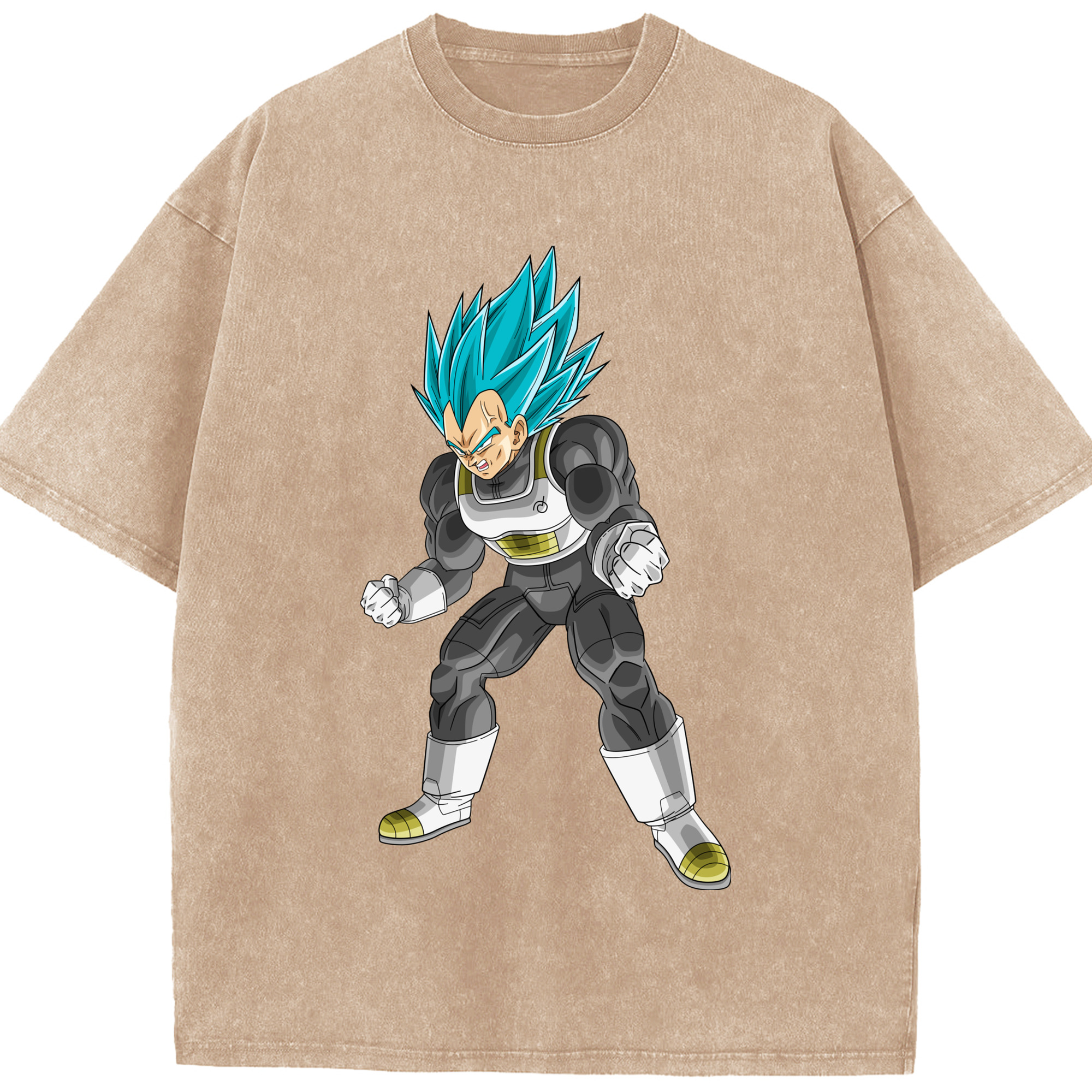 （画像用） ドラゴンボール ベジータ四世（Bejīta Yonsei）DRAGON BALL Vegeta IV 綿100% ヴィンテージ風 半袖Tシャツ（フロントプリント）