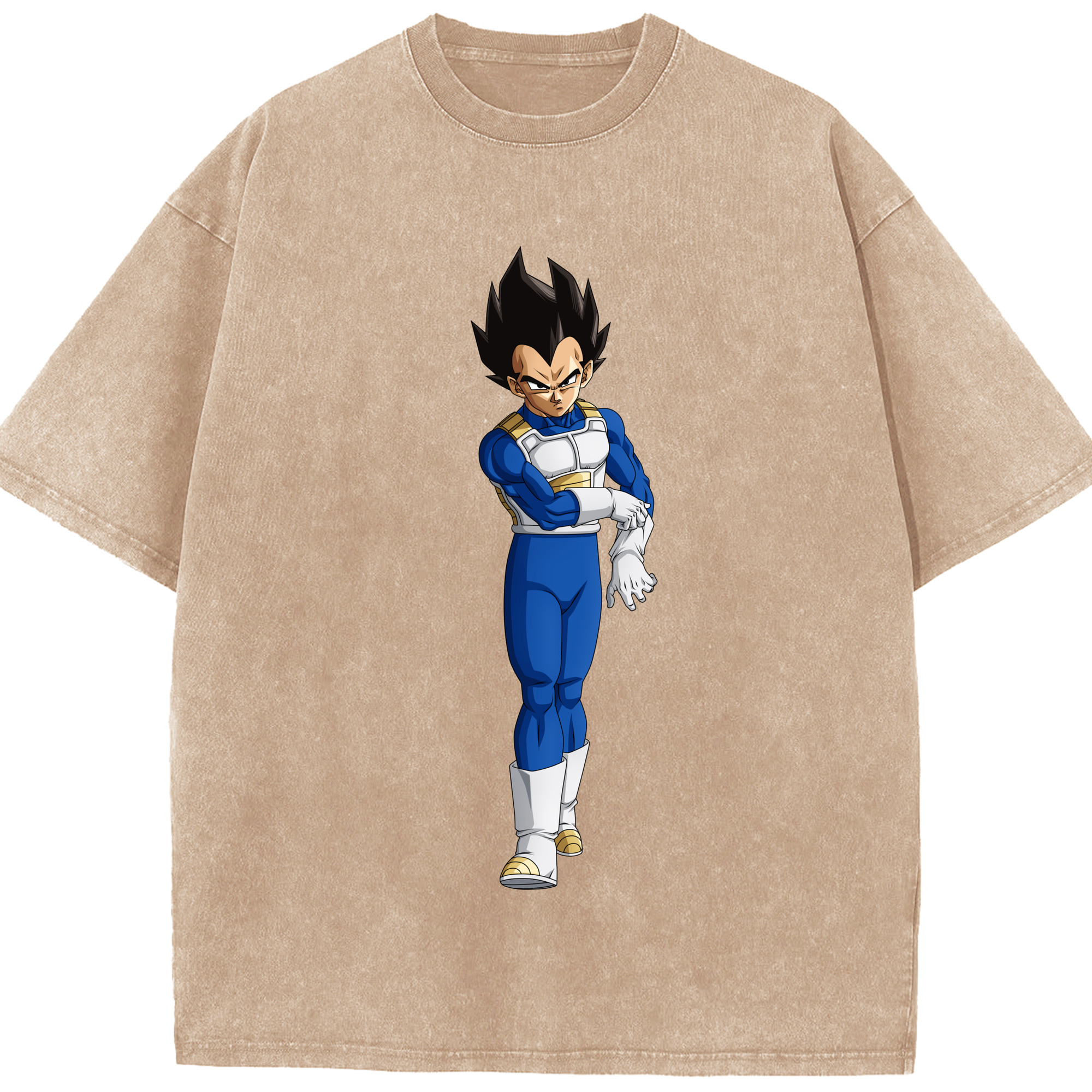 （画像用） ドラゴンボール ベジータ四世（Bejīta Yonsei）DRAGON BALL Vegeta IV 綿100% ヴィンテージ風 半袖Tシャツ（フロントプリント）