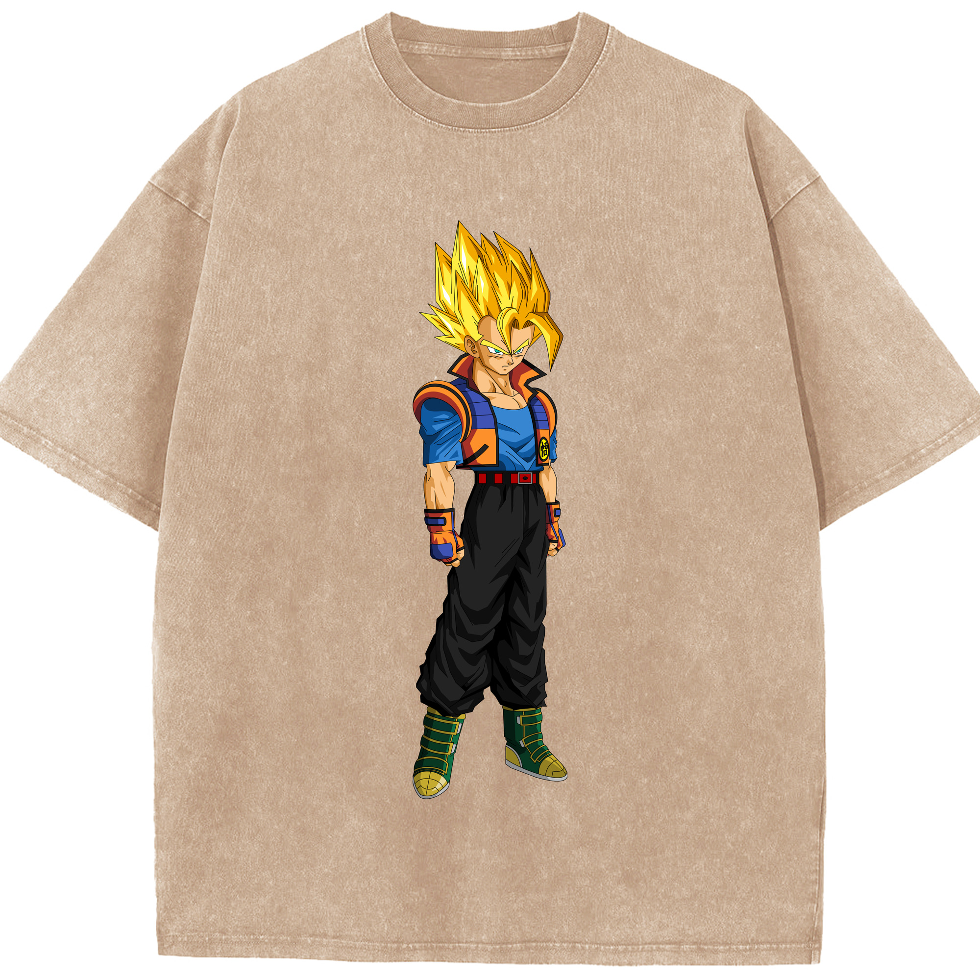 （画像用） ドラゴンボール ベジータ四世（Bejīta Yonsei）DRAGON BALL Vegeta IV 綿100% ヴィンテージ風 半袖Tシャツ（フロントプリント）