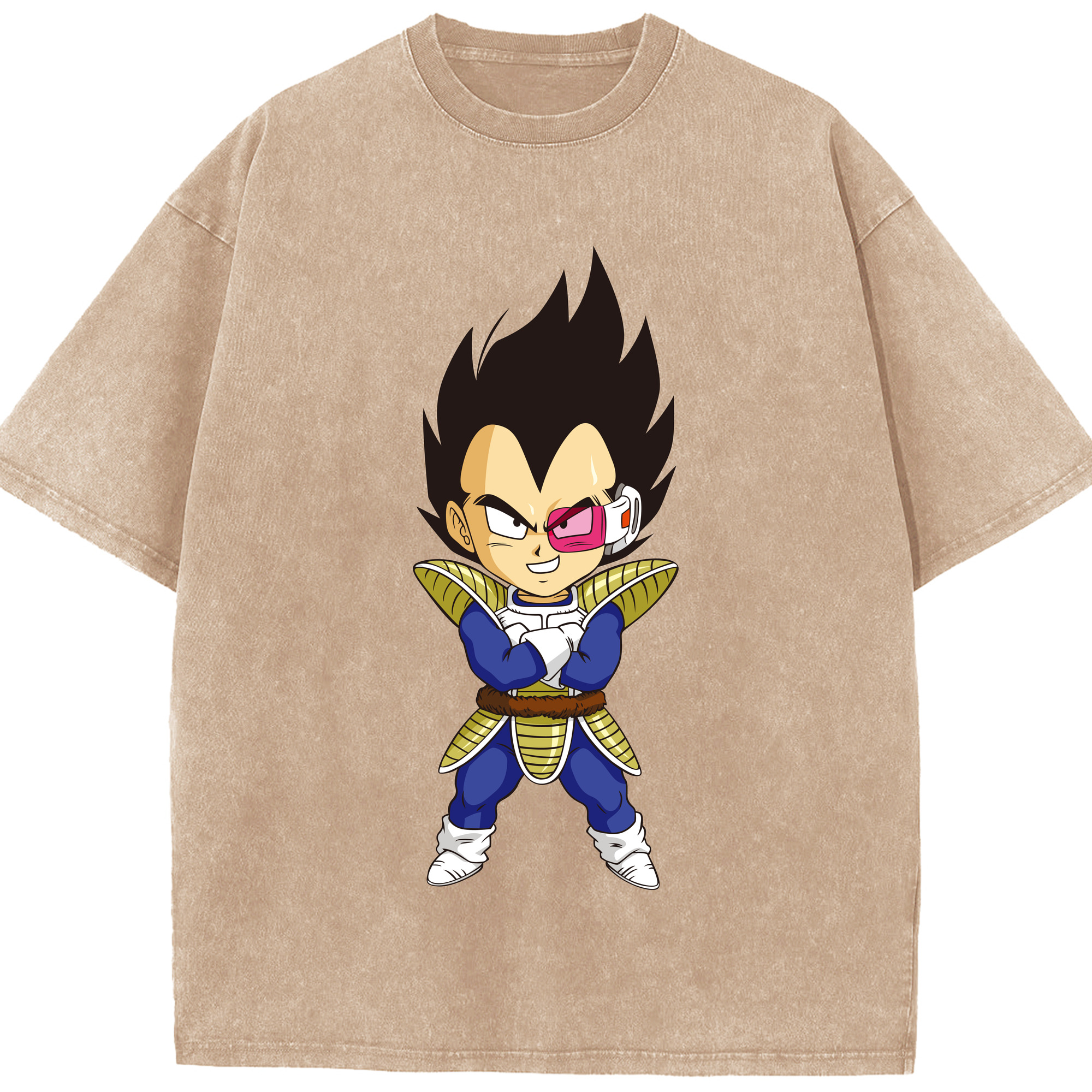 （画像用） ドラゴンボール ベジータ四世（Bejīta Yonsei）DRAGON BALL Vegeta IV 綿100% ヴィンテージ風 半袖Tシャツ（フロントプリント）
