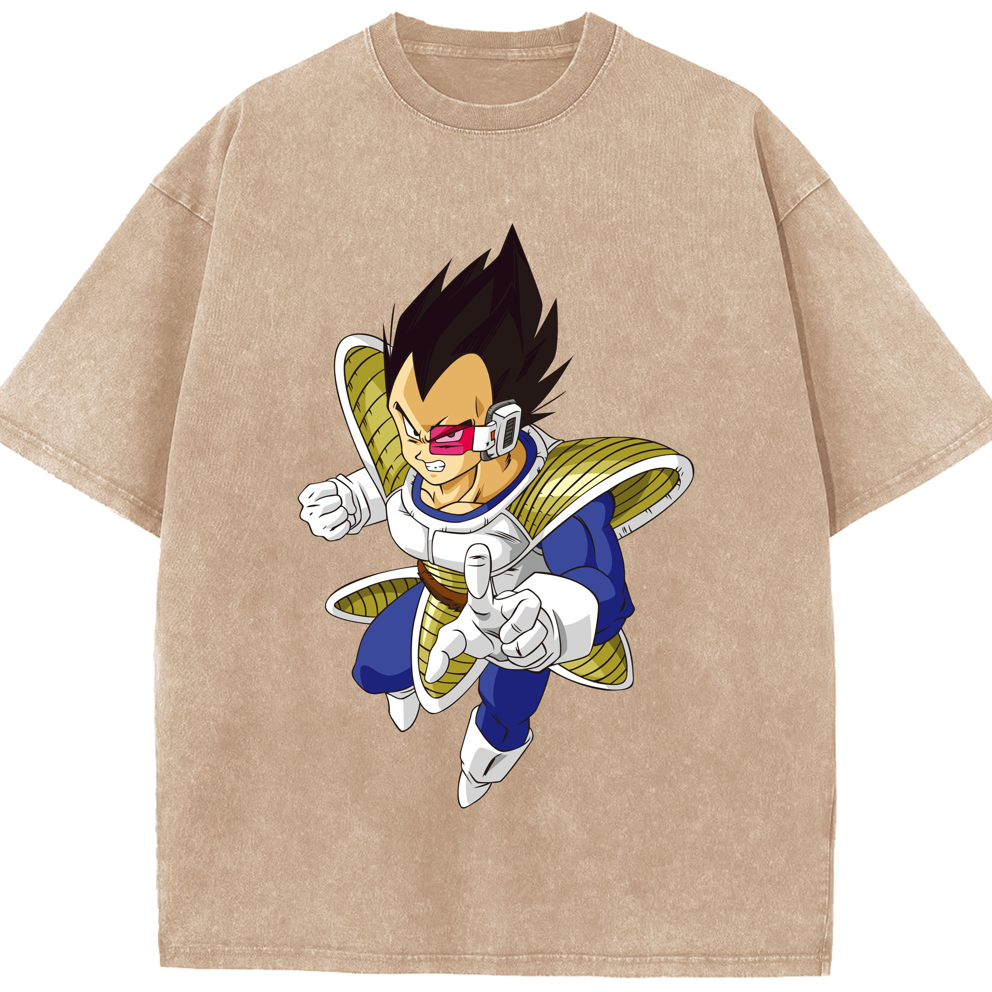 （画像用） ドラゴンボール ベジータ四世（Bejīta Yonsei）DRAGON BALL Vegeta IV 綿100% ヴィンテージ風 半袖Tシャツ（フロントプリント）