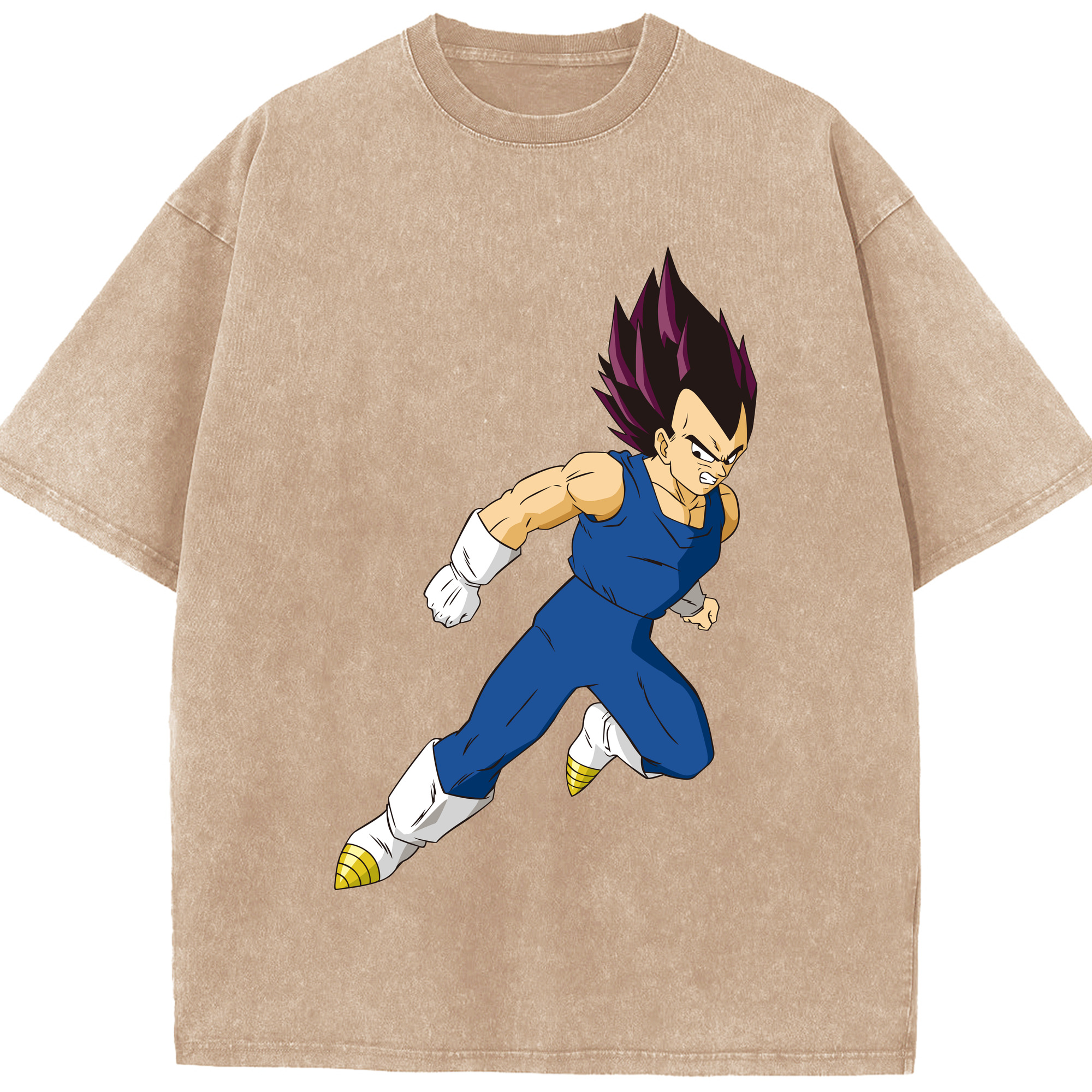 （画像用） ドラゴンボール ベジータ四世（Bejīta Yonsei）DRAGON BALL Vegeta IV 綿100% ヴィンテージ風 半袖Tシャツ（フロントプリント）