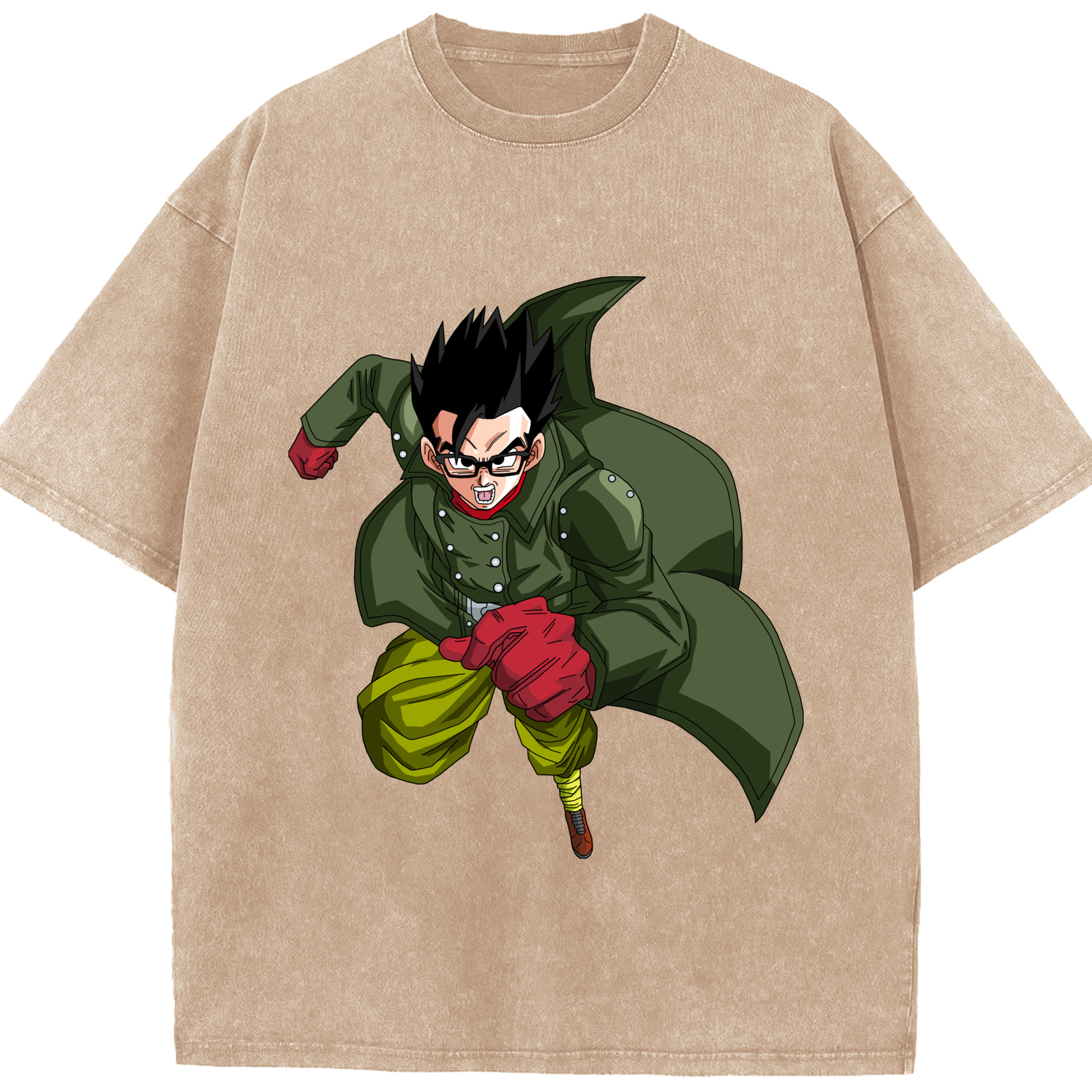 （画像用） ドラゴンボール 孫 悟飯（そんごはん）DRAGON BALL Son Gohan 綿100% ヴィンテージ風 半袖Tシャツ（フロントプリント）