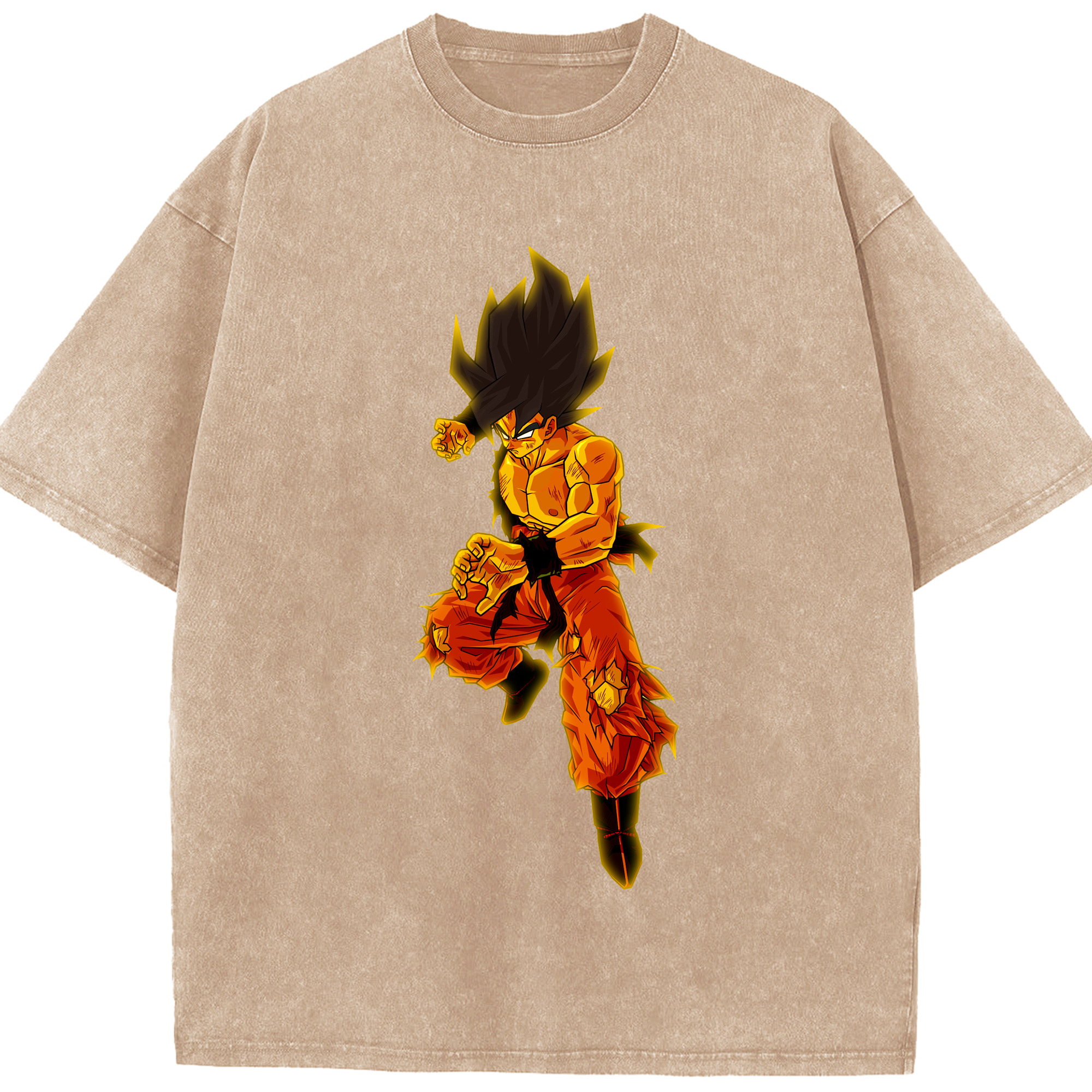 （画像用） ドラゴンボール 孫 悟飯（そんごはん）DRAGON BALL Son Gohan 綿100% ヴィンテージ風 半袖Tシャツ（フロントプリント）