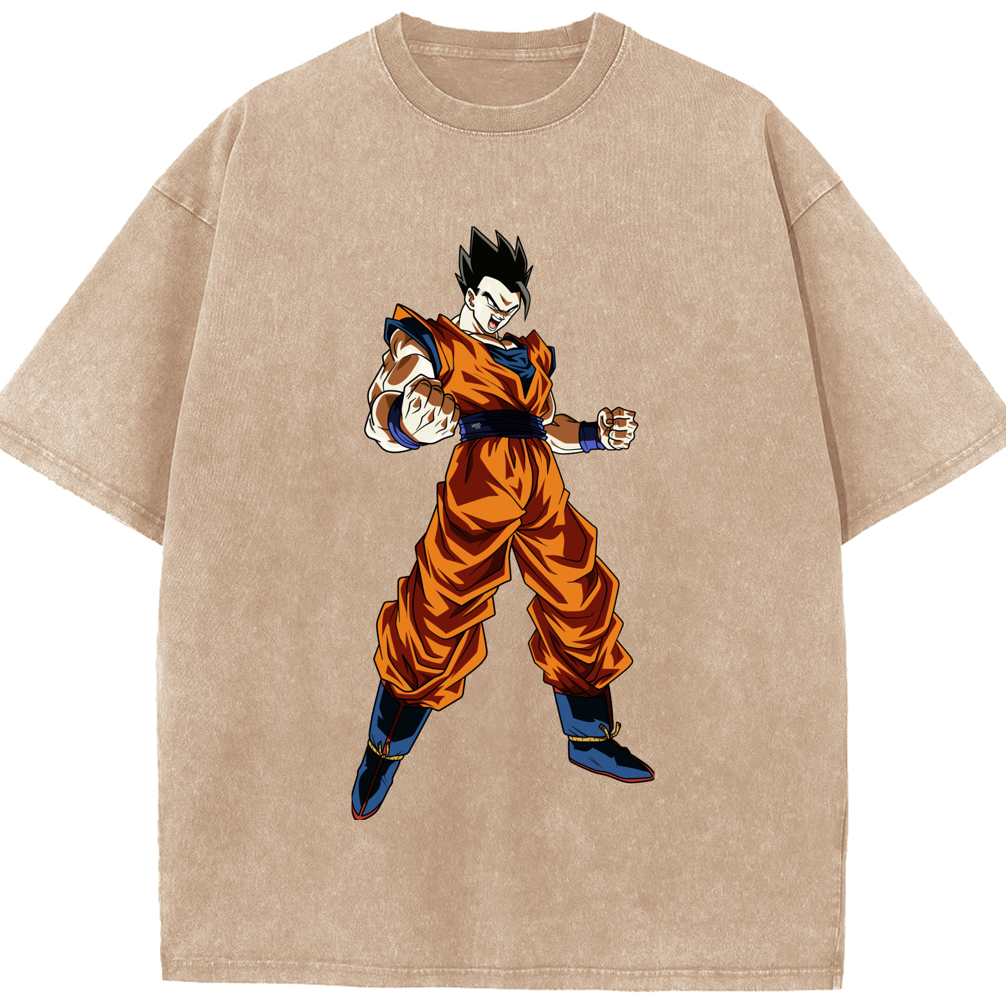 （画像用） ドラゴンボール 孫 悟飯（そんごはん）DRAGON BALL Son Gohan 綿100% ヴィンテージ風 半袖Tシャツ（フロントプリント）