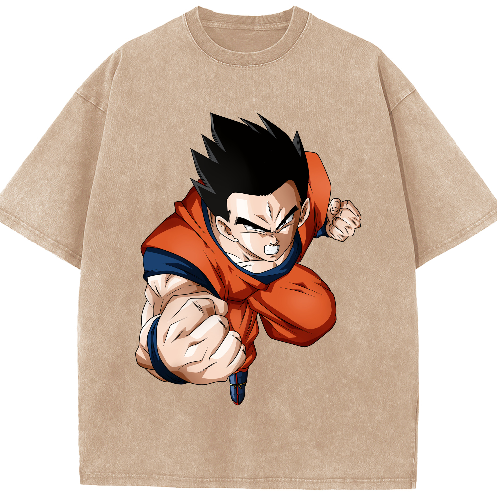 （画像用） ドラゴンボール 孫 悟飯（そんごはん）DRAGON BALL Son Gohan 綿100% ヴィンテージ風 半袖Tシャツ（フロントプリント）
