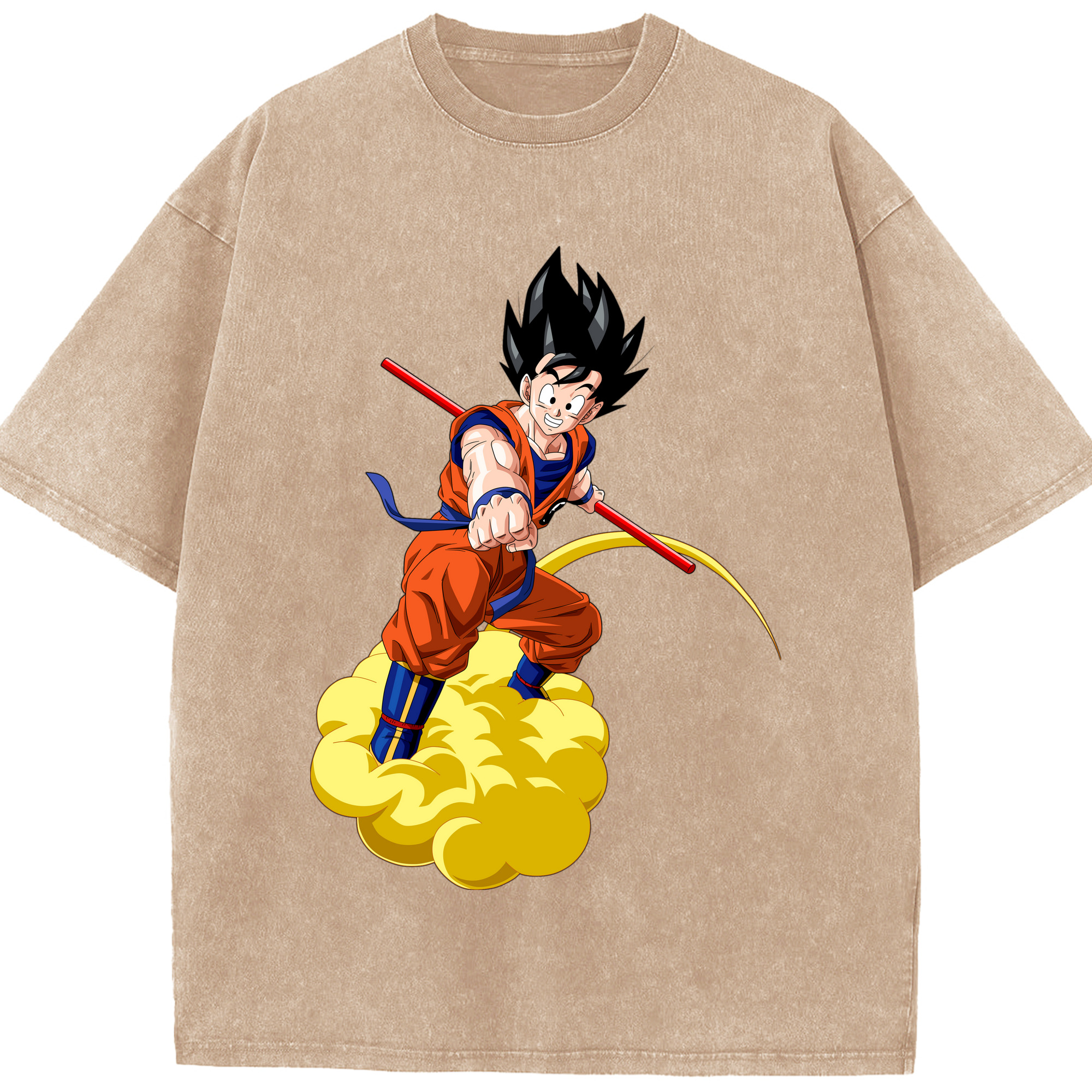 （画像用） ドラゴンボール 孫 悟飯（そんごはん）DRAGON BALL Son Gohan 綿100% ヴィンテージ風 半袖Tシャツ（フロントプリント）